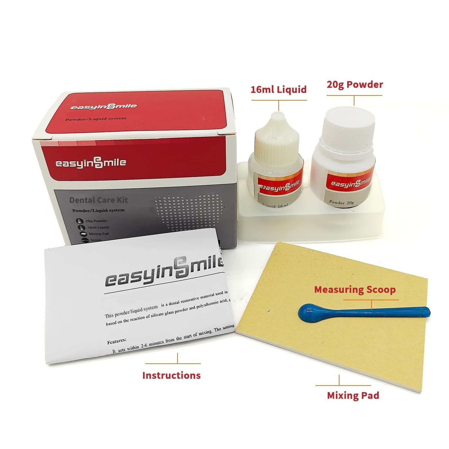 Tooth Repair Kit Zinc Oxide Eugenol Dental Cement for Chipped Broken Teeth