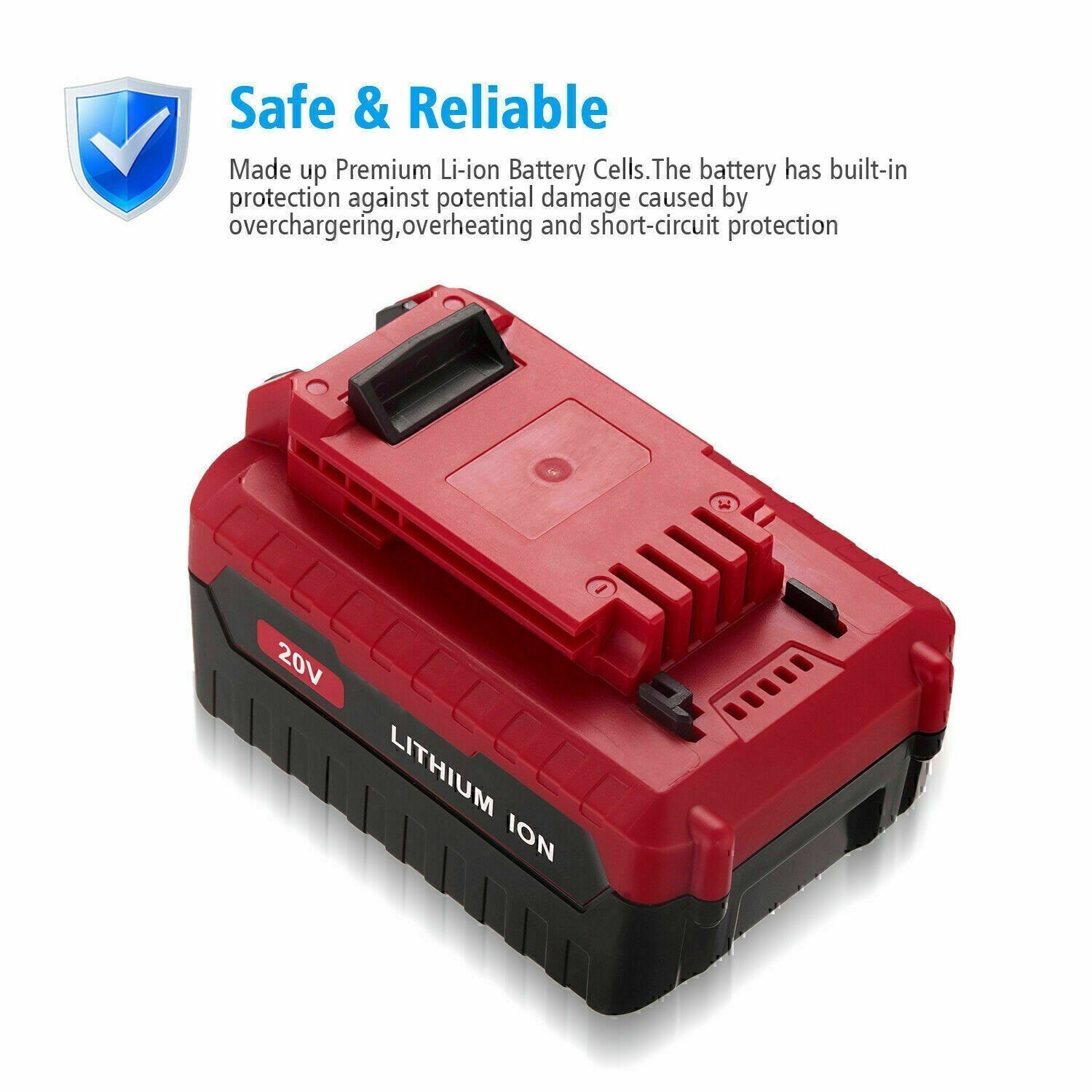 1-2PACK 8.0AH for PORTER CABLE 20 Volt Lithium-Ion Max PCC685L Battery &Charger