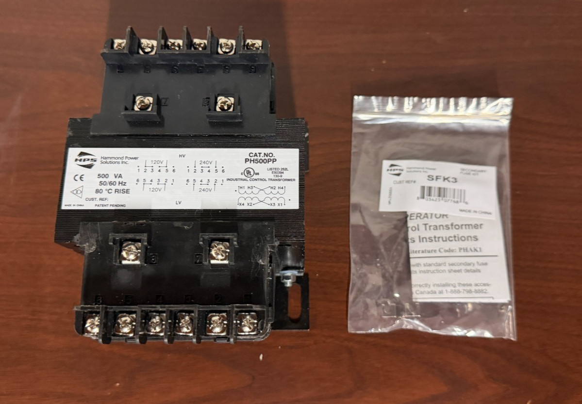 Hammond Power Solutions PH500PP Transformer 500VA 120/240VAC