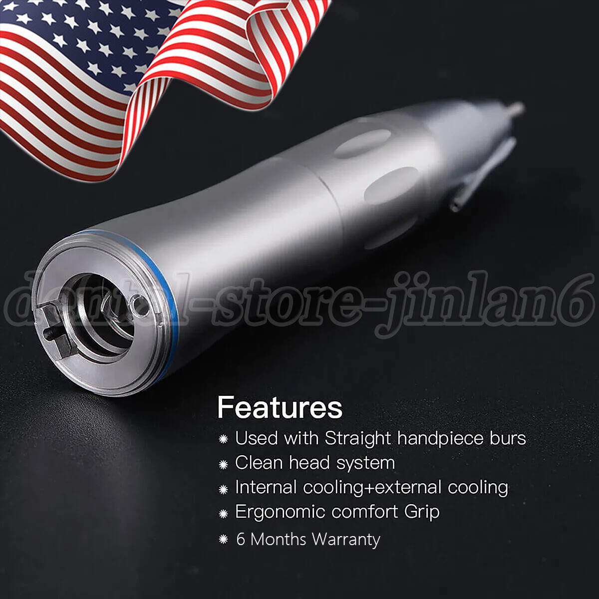 Dental 1:1 LED Fiber Optic Low Speed External Straight Surgical Handpiece COXO