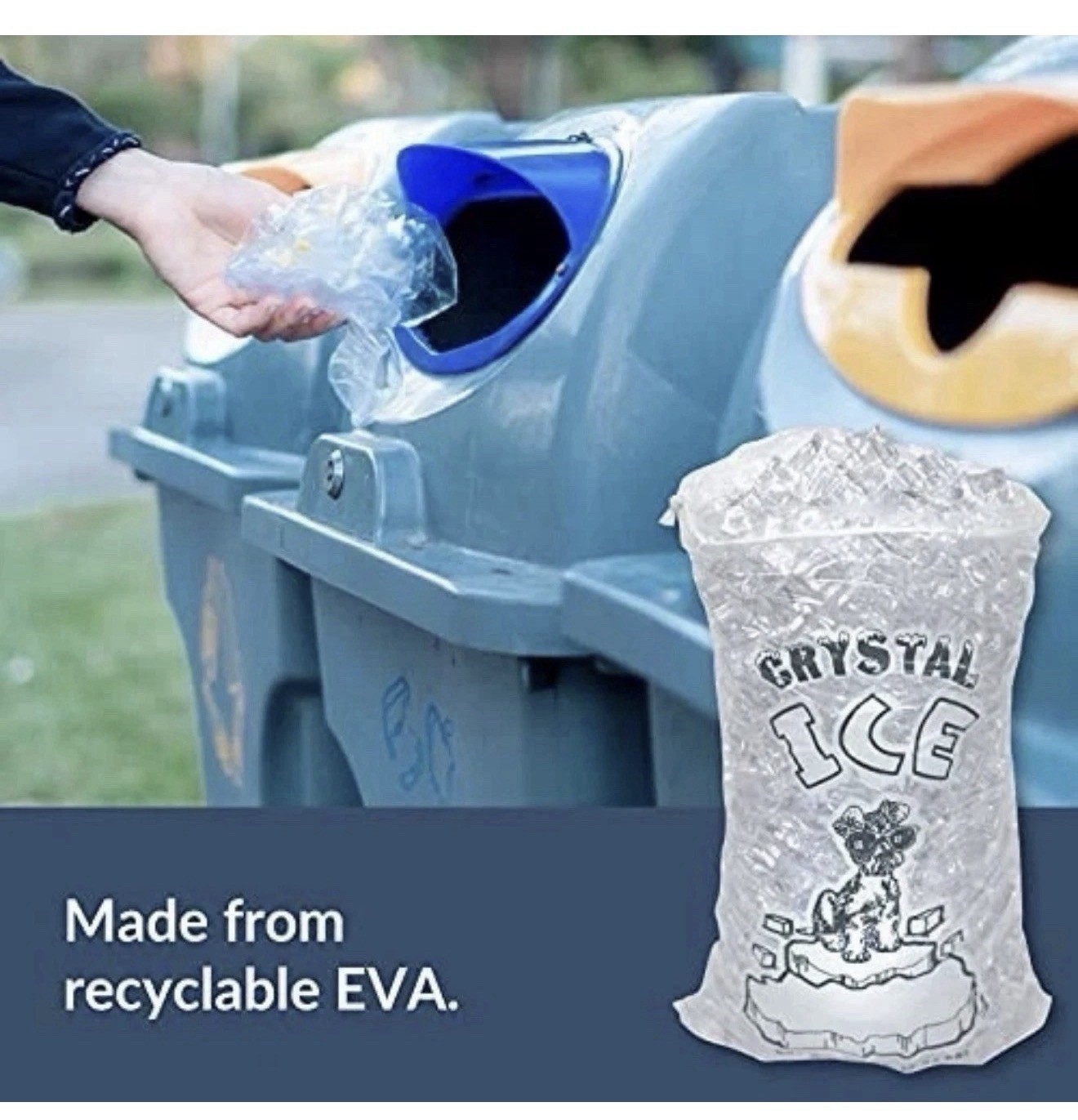 Ice Bags with Drawstring Commercial Grade 8 LB/ 10LB/ 20LB CHOOSE QUANTITY