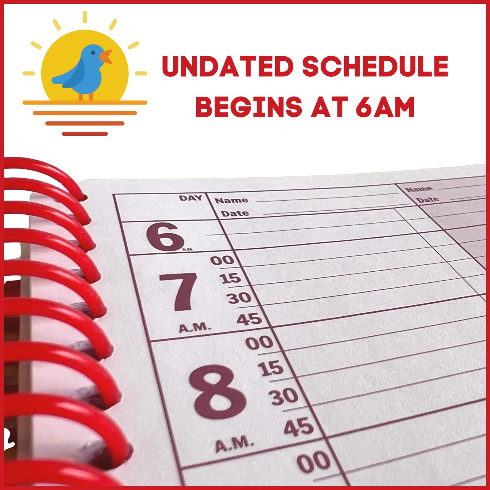 Notebook Planner 6 Column Appointment Book – for Scheduling Appointments