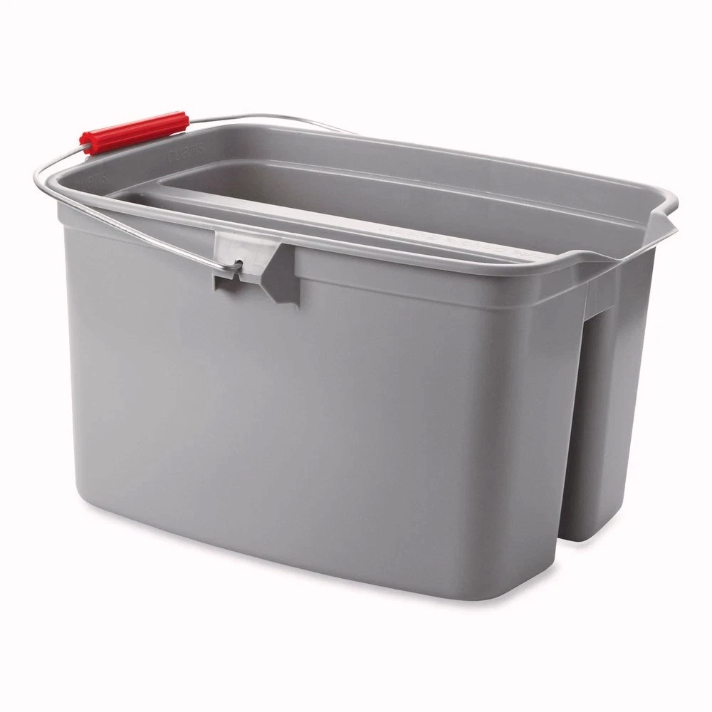 Rubbermaid Commercial 2617GRA 17 qt. Plastic Double Utility Pail – Gray New