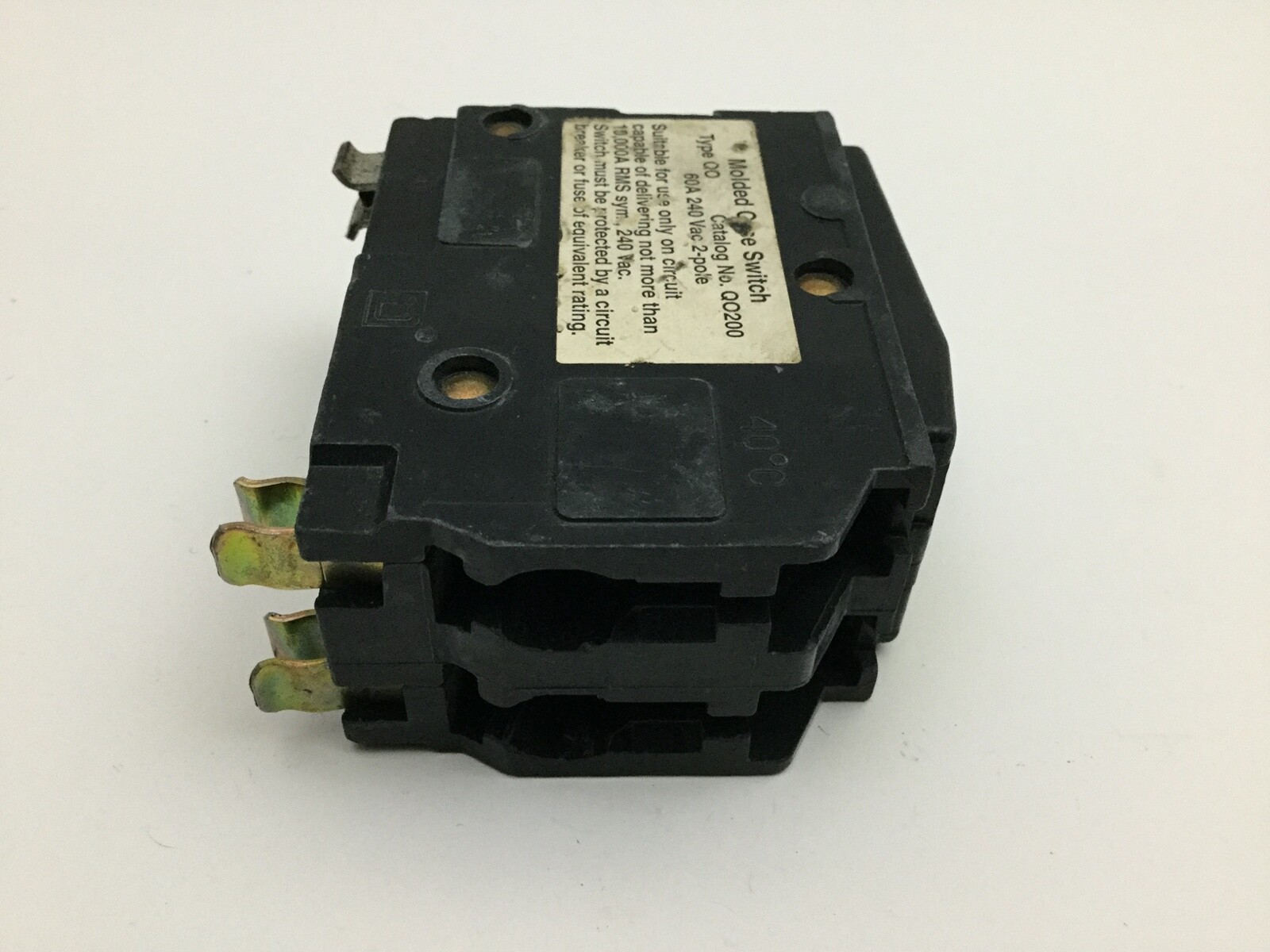 Square D QO260 Plug On Circuit Breaker 60A 2P 120/240V Type QO 60 Amp 10kA