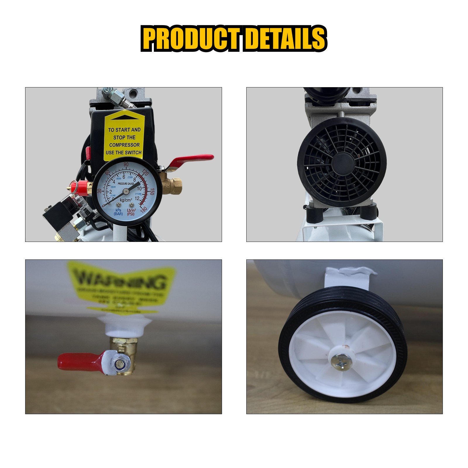 24L 40L/min Dental Medical Air Compressor Silent Air Compressor Oilless 115PSI