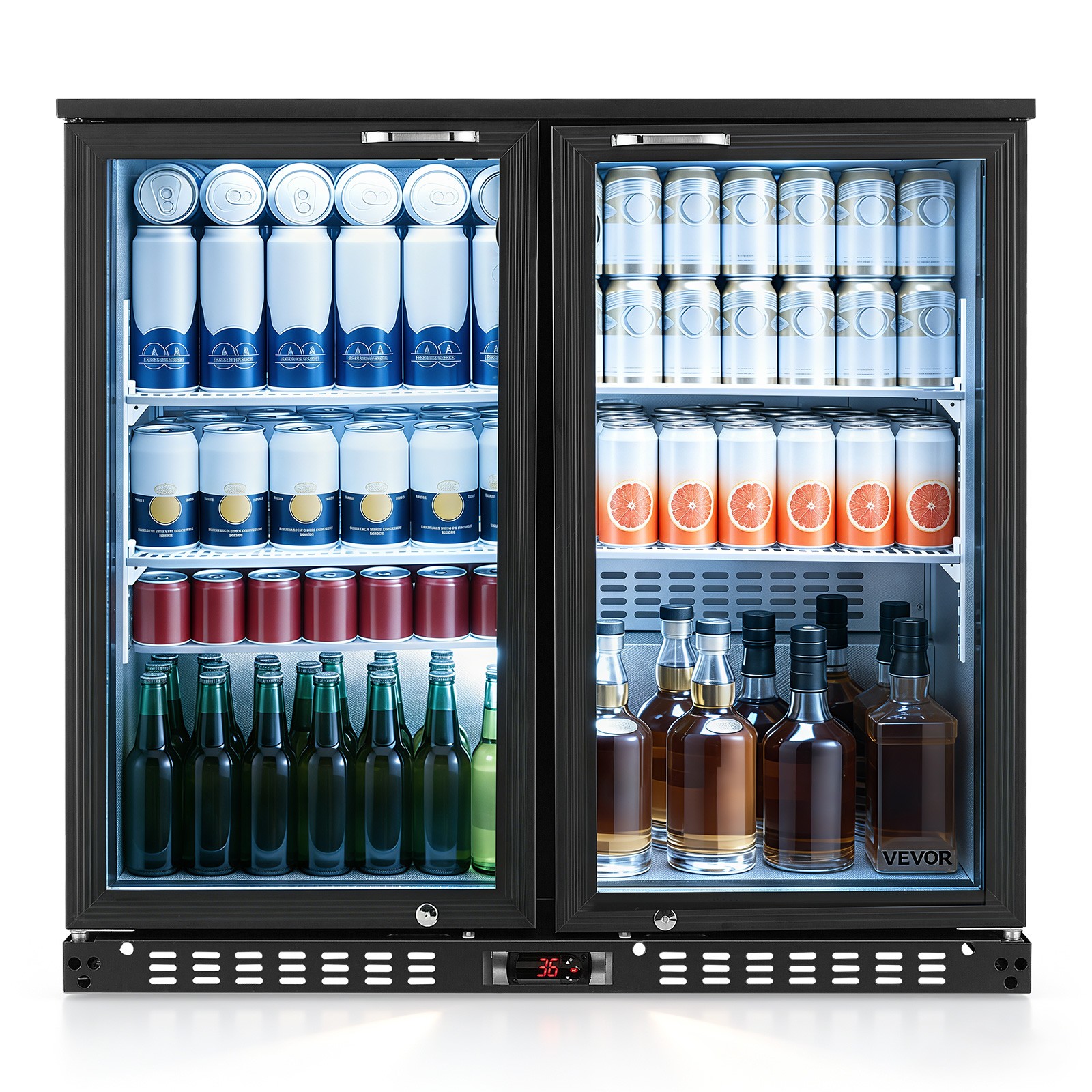 VEVOR 7.4 Cu.Ft Back Bar Cooler Commercial Beverage Refrigerator Under Counter
