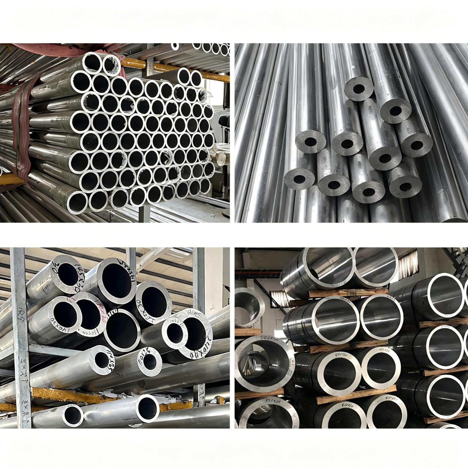 Aluminium Round Tube Pipe 0.2mm 0.5mm 1mm Wall Thickness, Length 300mm 6063T6