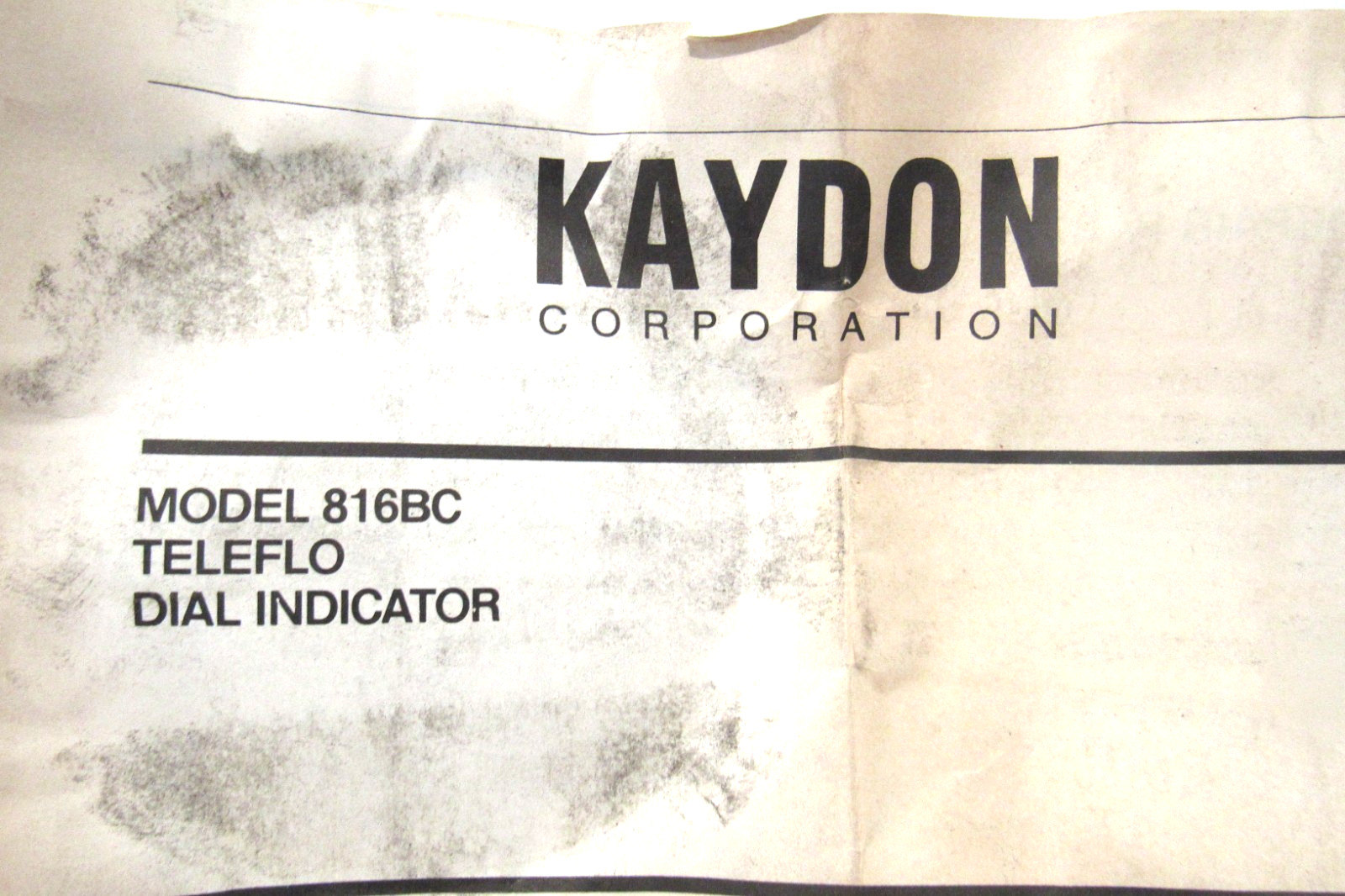 NEW KAYDON 816BC TELEFLO DIAL INDICATOR