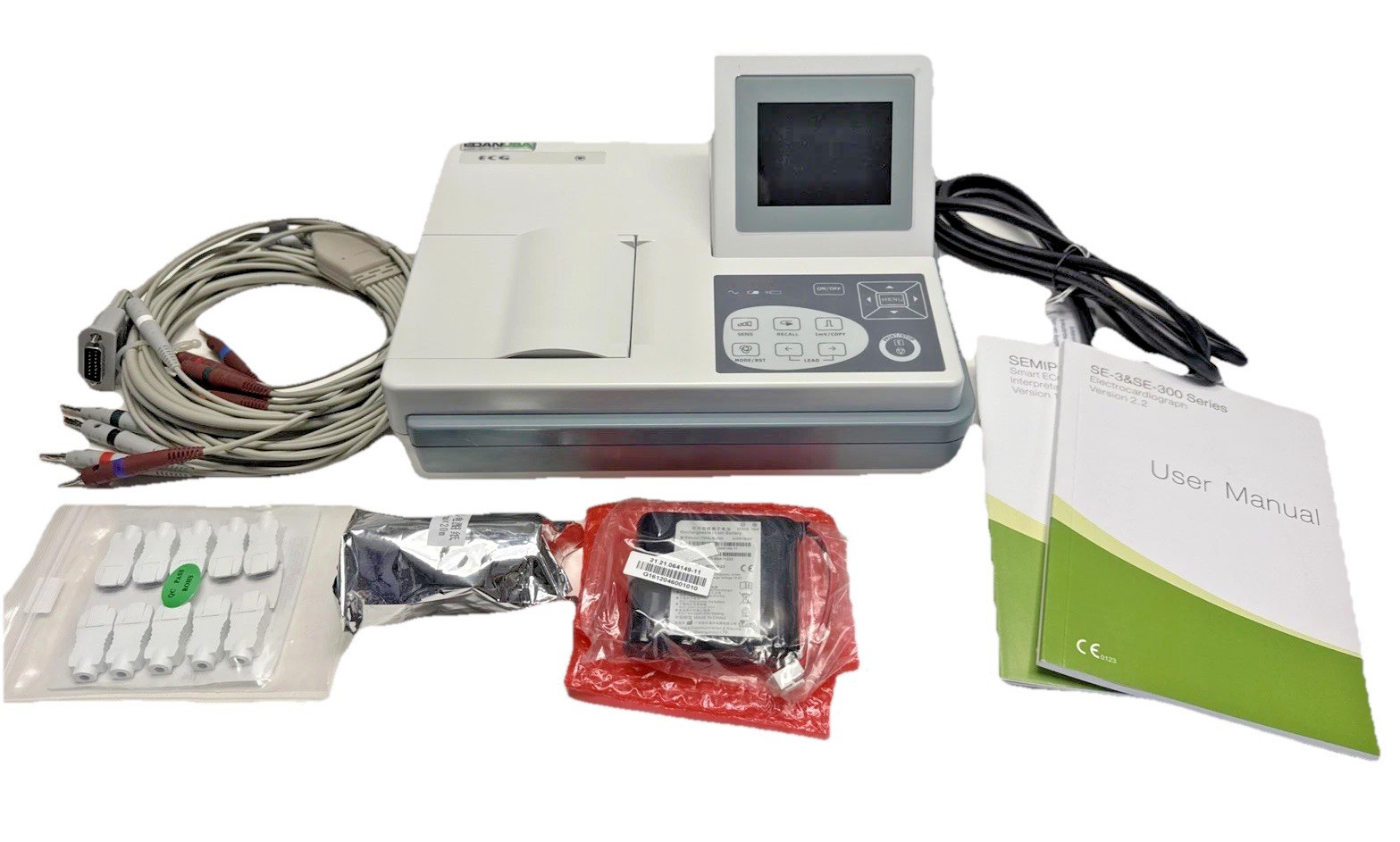New Edan SE-3 Compact Portable Electrocardiograph ECG/EKG Machine 3Ch 12 Lead