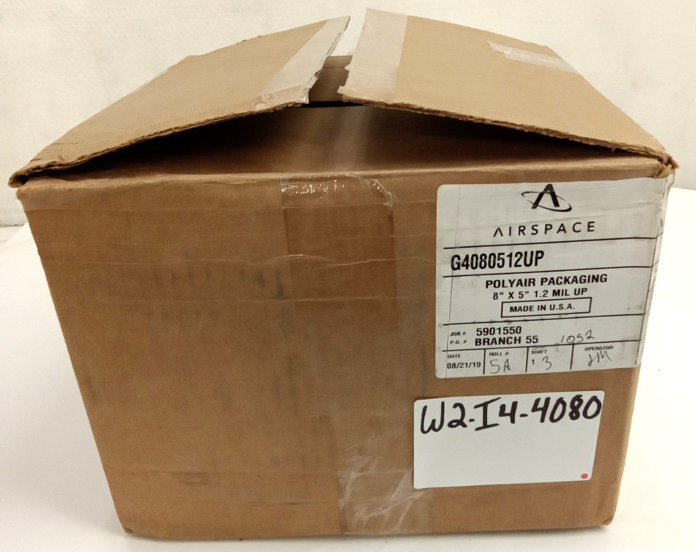 AirSpace G4080512UP Polyair Packaging 8″ x 5″ x 2850 Feet 1.2 mil UP Qty 1 Roll