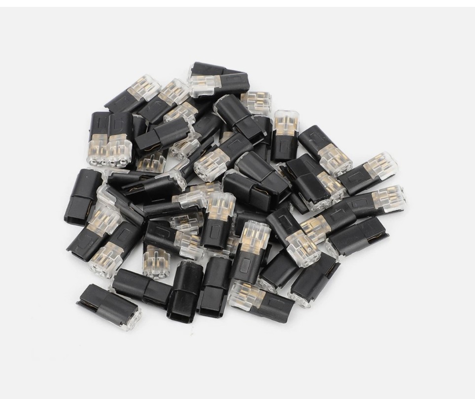 30 pcs Double-Wire Plug-in Connector, Cable Clamp with Locking Buckle, AWG 18-22