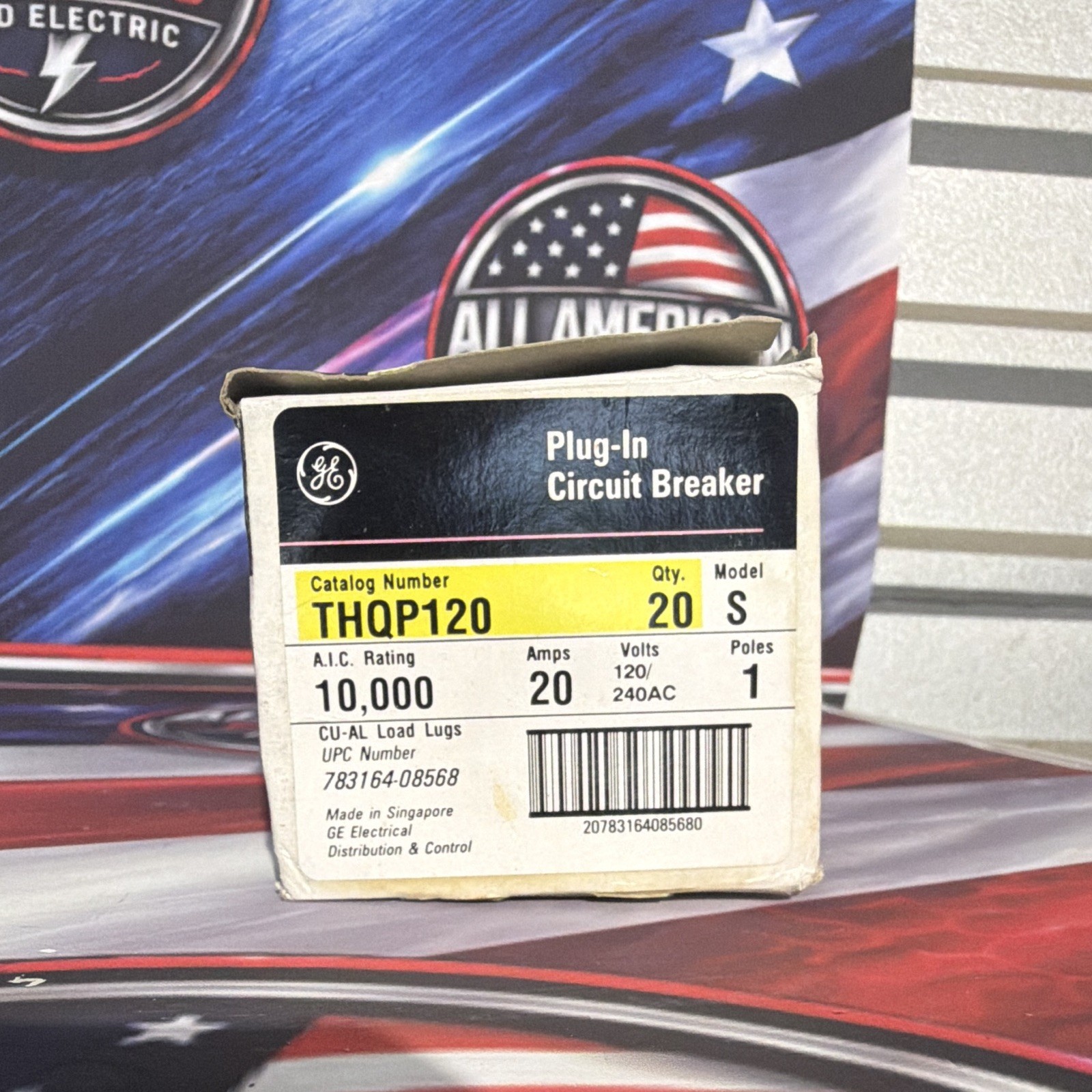 General Electric GE THQP120 plug In 20 amp 1 Pole Pack Of 20 new In Box