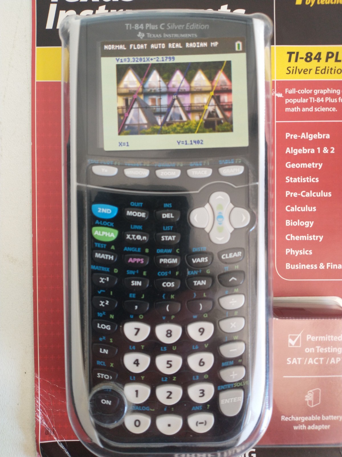 Texas Instruments TI-84 Plus C Silver Edition Graphing Calculator Black – New