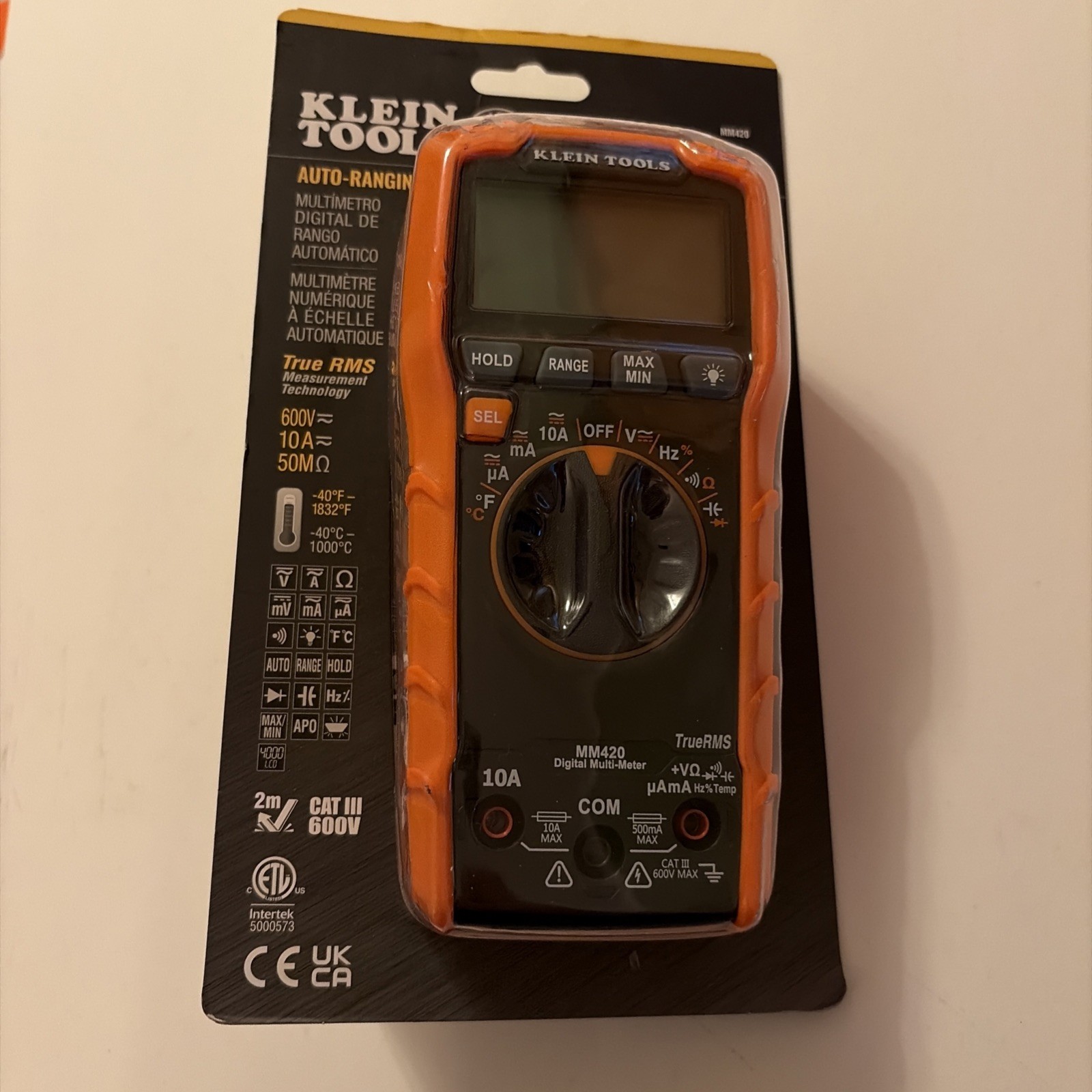 Klein Tools MM420 Digital Multimeter 600V AC/DC with Auto-Ranging TRMS BRAND NEW