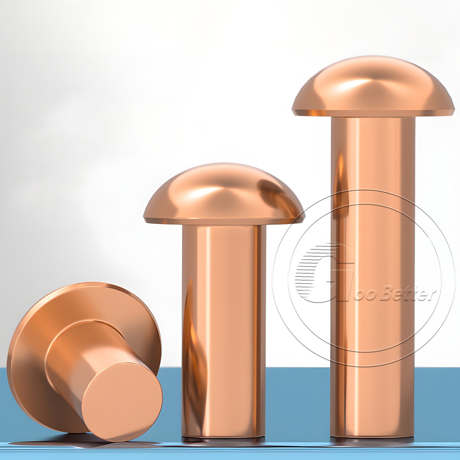 Solid Copper Round Head Rivets 1.5mm 2mm 2.5mm 3mm 4mm 5mm 6mm 8mm DIN 660