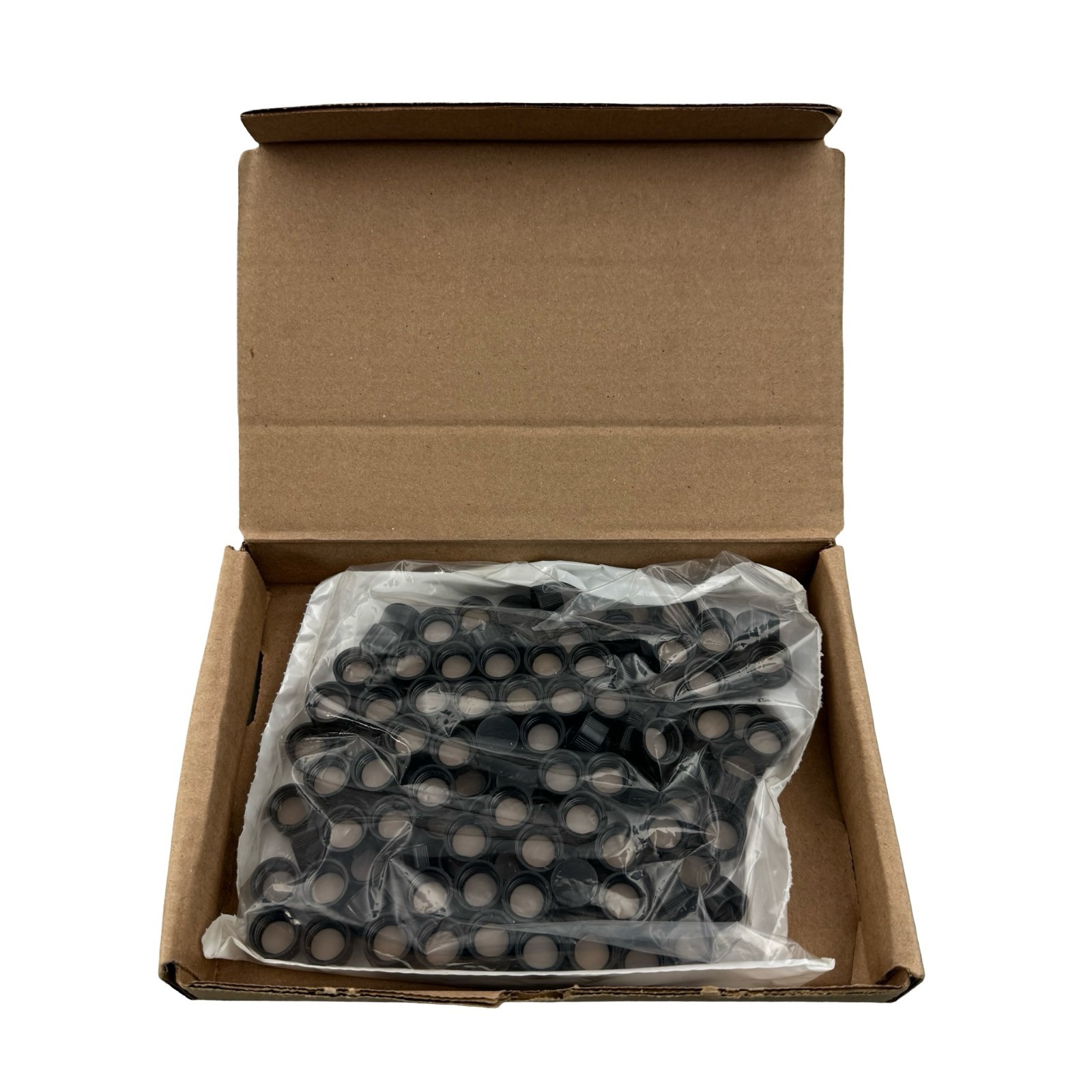 Kimble 73802-13425 Screw Thread Closures w/ PTFE Liner Black Caps – Pack of 144