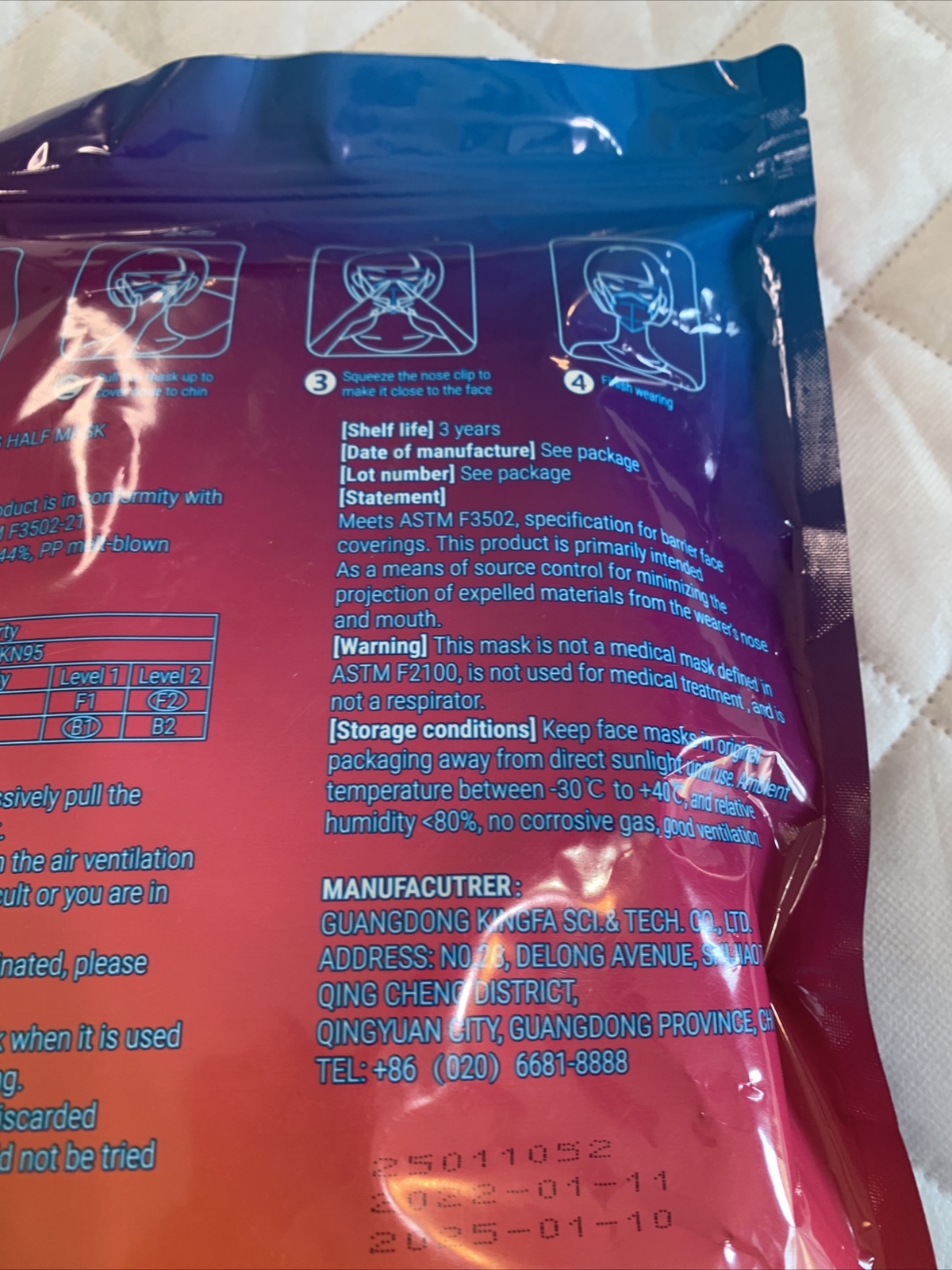 White KN95 GB2626-2019 Standard Protective Face Mask 30 Per Bag – Rasav 😷 New