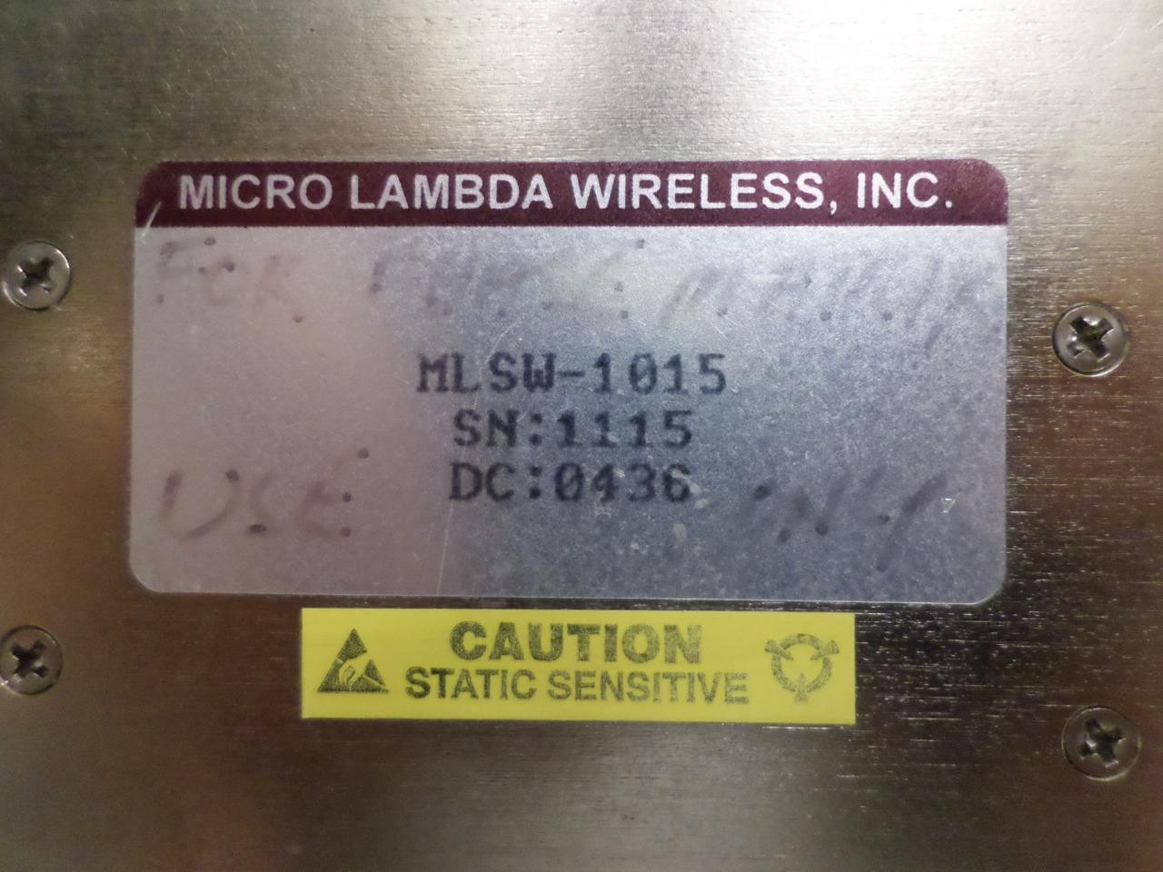 Micro Lambda Wireless MLSW-1015 Wideband, Low Noise Synthesizer