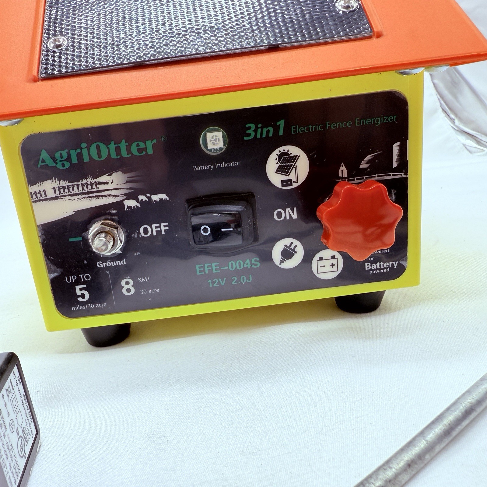 Solar Power Fence Electric Fence Energizer for Livestock Horse Goat