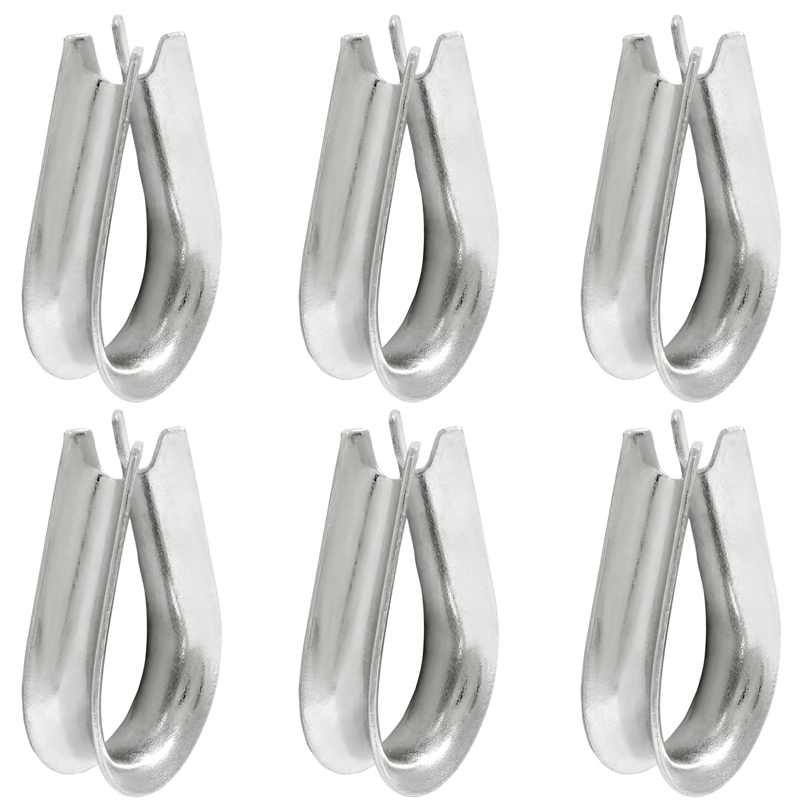 24Pcs M6 Stainless Steel Thimbles, Wire Rope Cable Thimbles Rigging for 1/4 Inch
