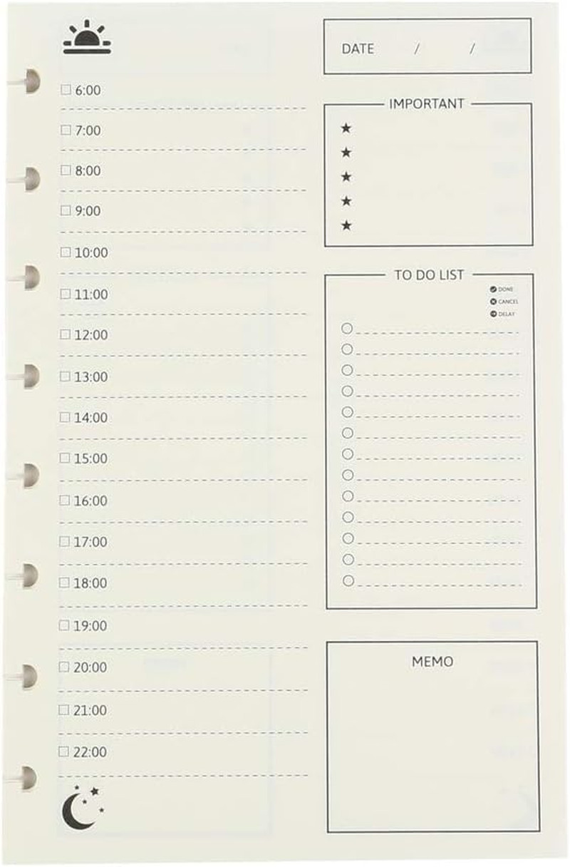 Discbound Refill Paper, Inner Core, Planner Refills, Paper for Junior Size Di…