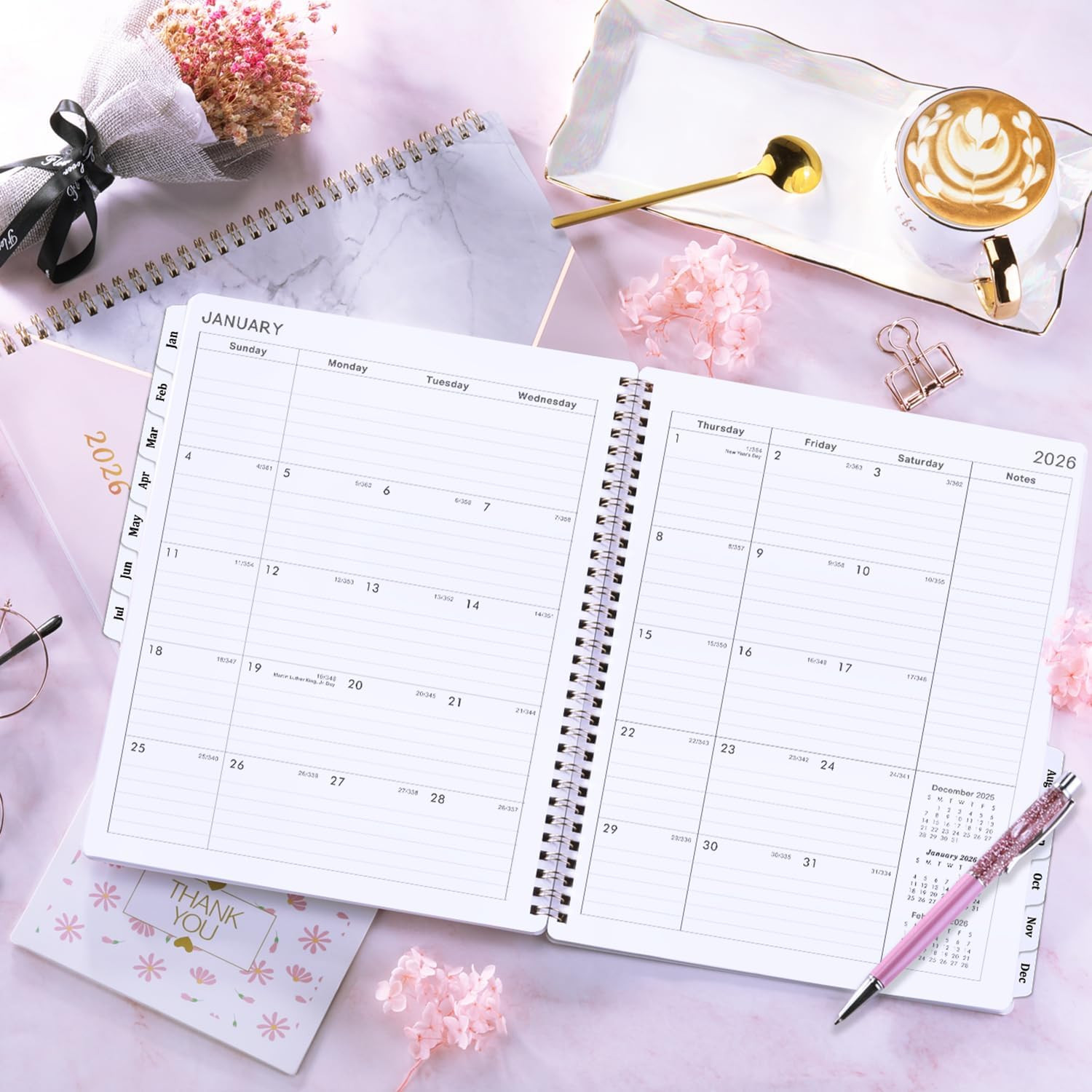 2026 Planner – Jan. 2026 – Dec. 2026, 8″ x 10″, 2026 Planner Weekly and Monthly