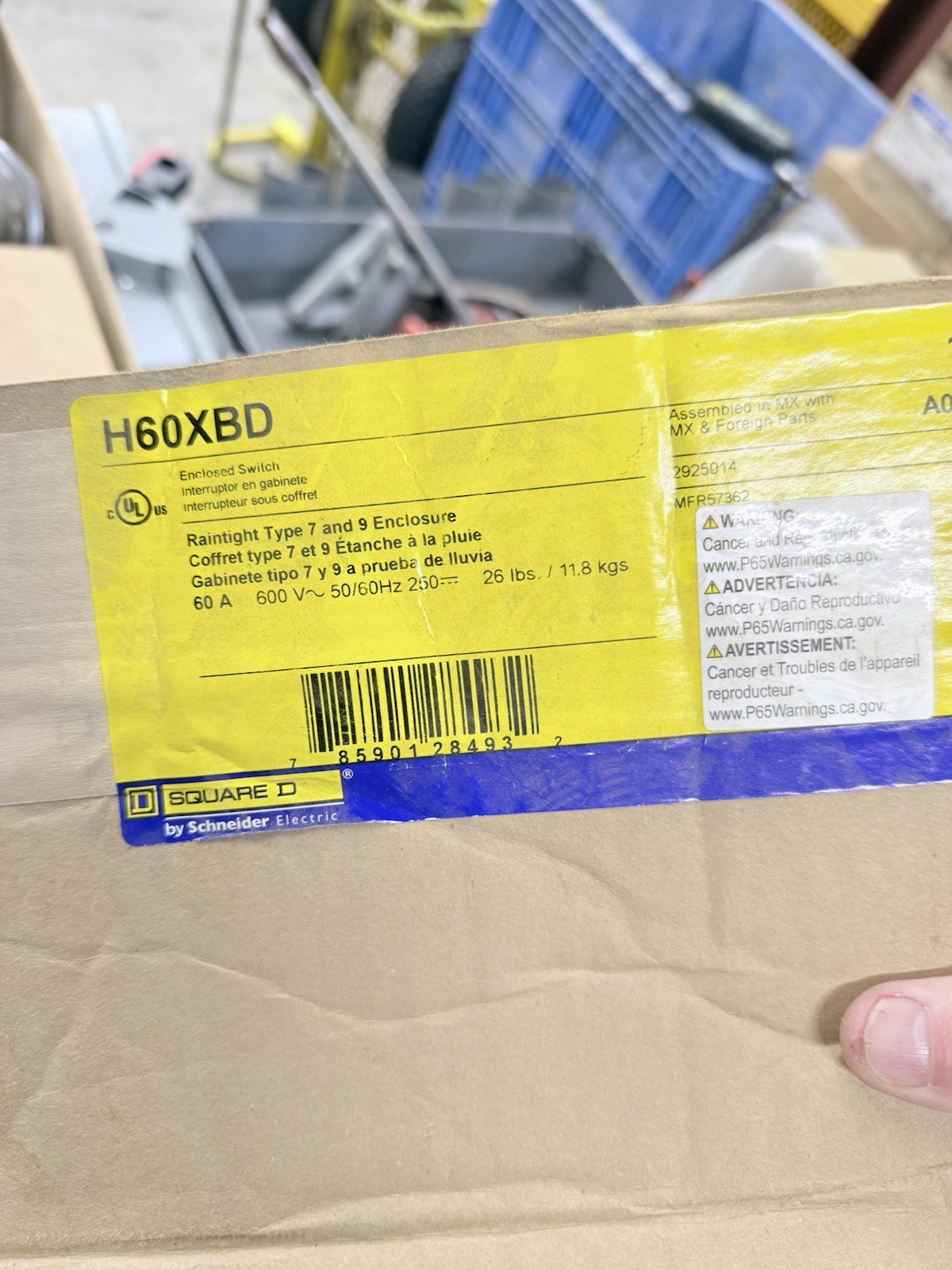 Square D Schneider H60XBD Enclosed Switch 60A Nema 7/9 **NEW IN BOX**