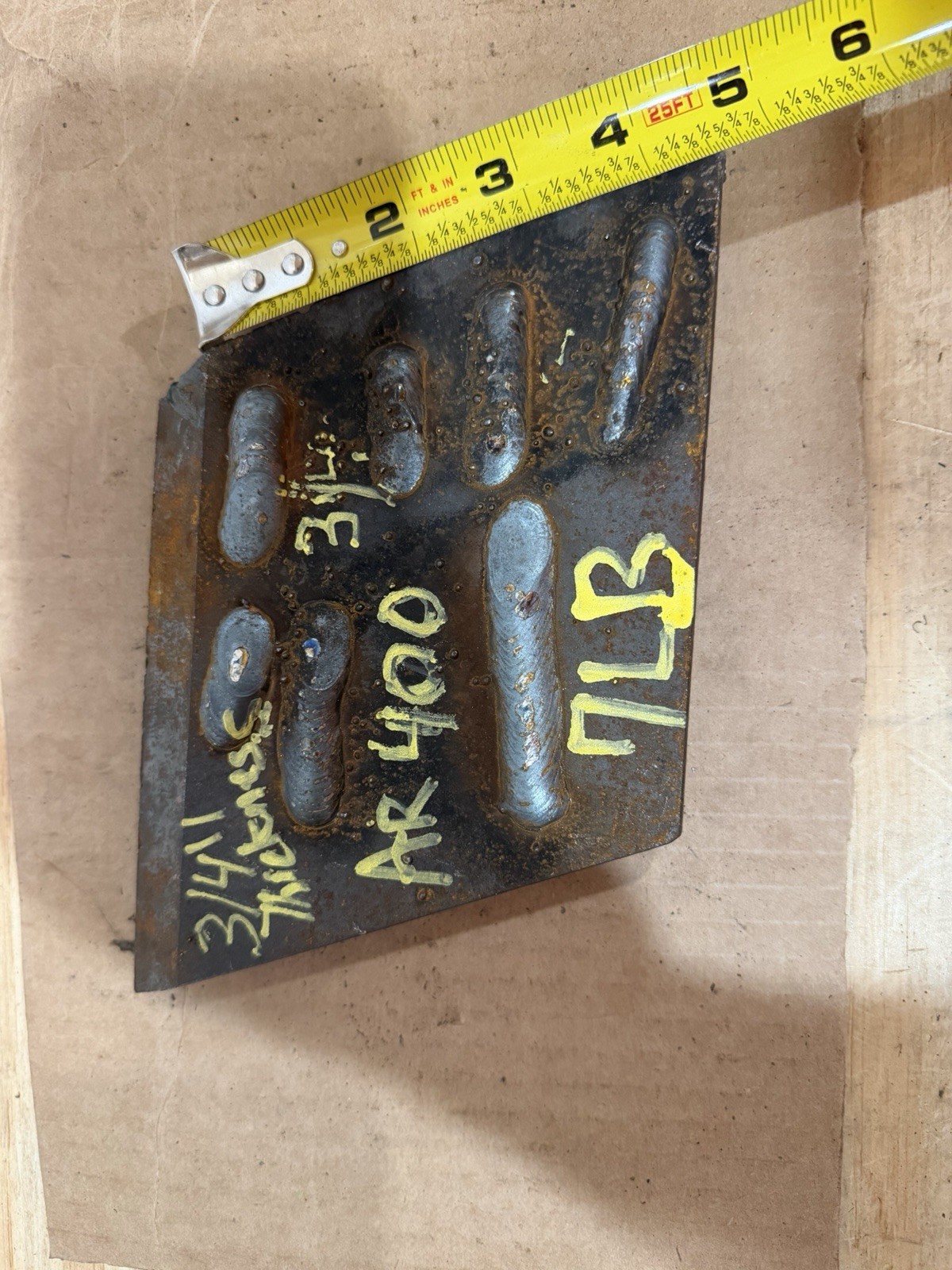 Irregular Piece of Abrasive Resistant Steel Plate – AR400 – 3/4” Thickness