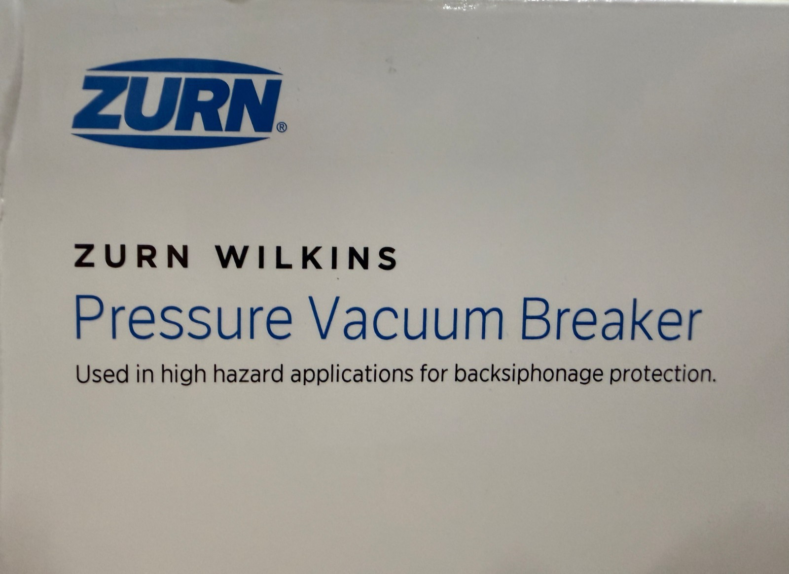 Zurn-Wilkins 1-720A Pressure Vacuum Breaker 1 in. With Union Ball Valves