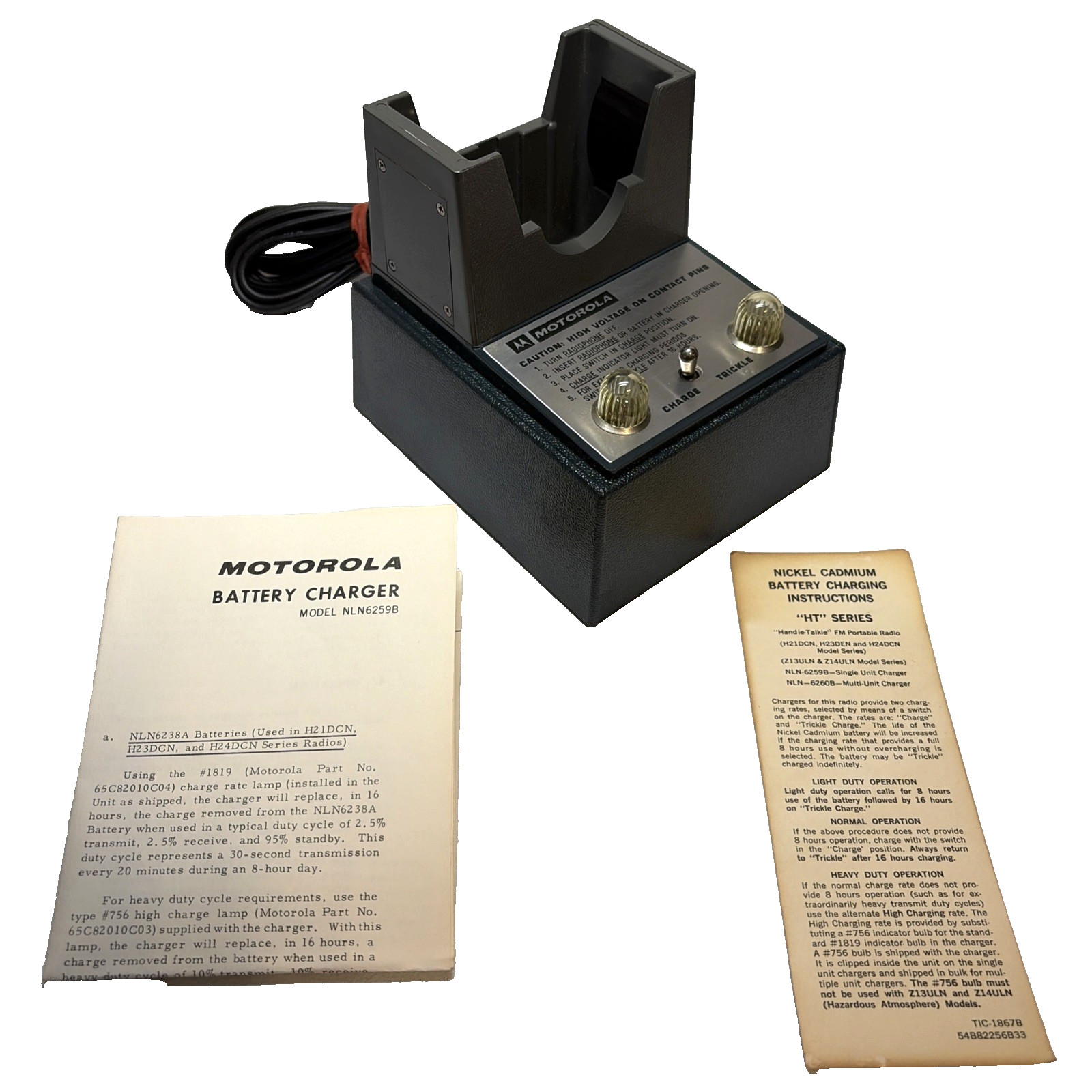 Motorola Battery Charger HT Series Model NLN6259B Open Box
