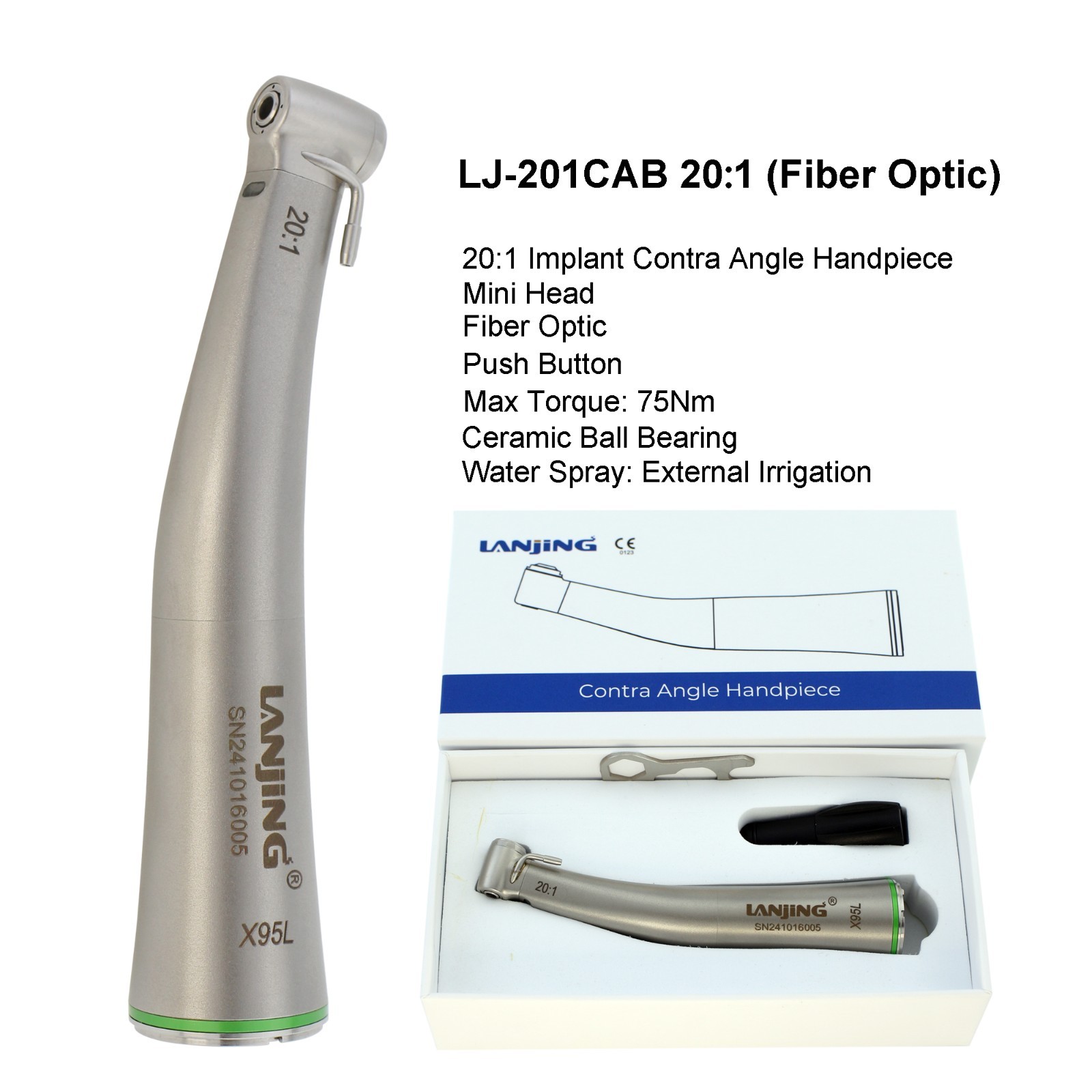 Dental Surgical Handpiece 20:1 32:1 Implant Contra Angle 1:2 Straight 20° Angle