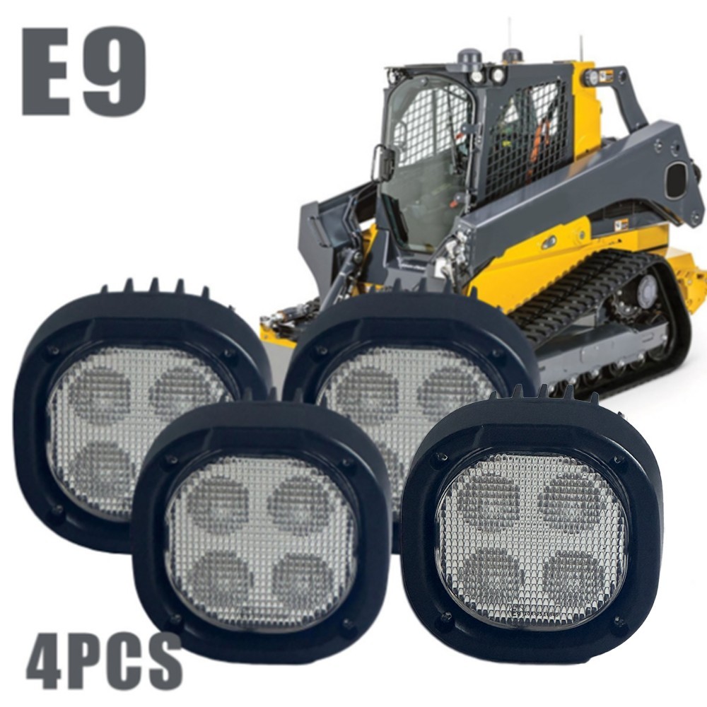 4X LED Headlight For AT352538 John Deere 333G 323D 333D 333E 332G 320G 324G 331G