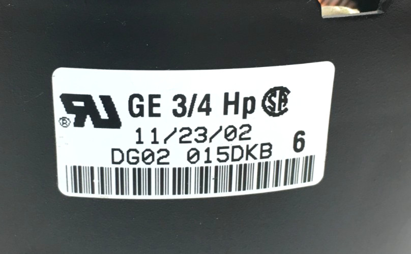 GE Module DG02 only 3/4 HP TRANE D341314P51 MOT09619 Rot CW LE 230V used #Z886