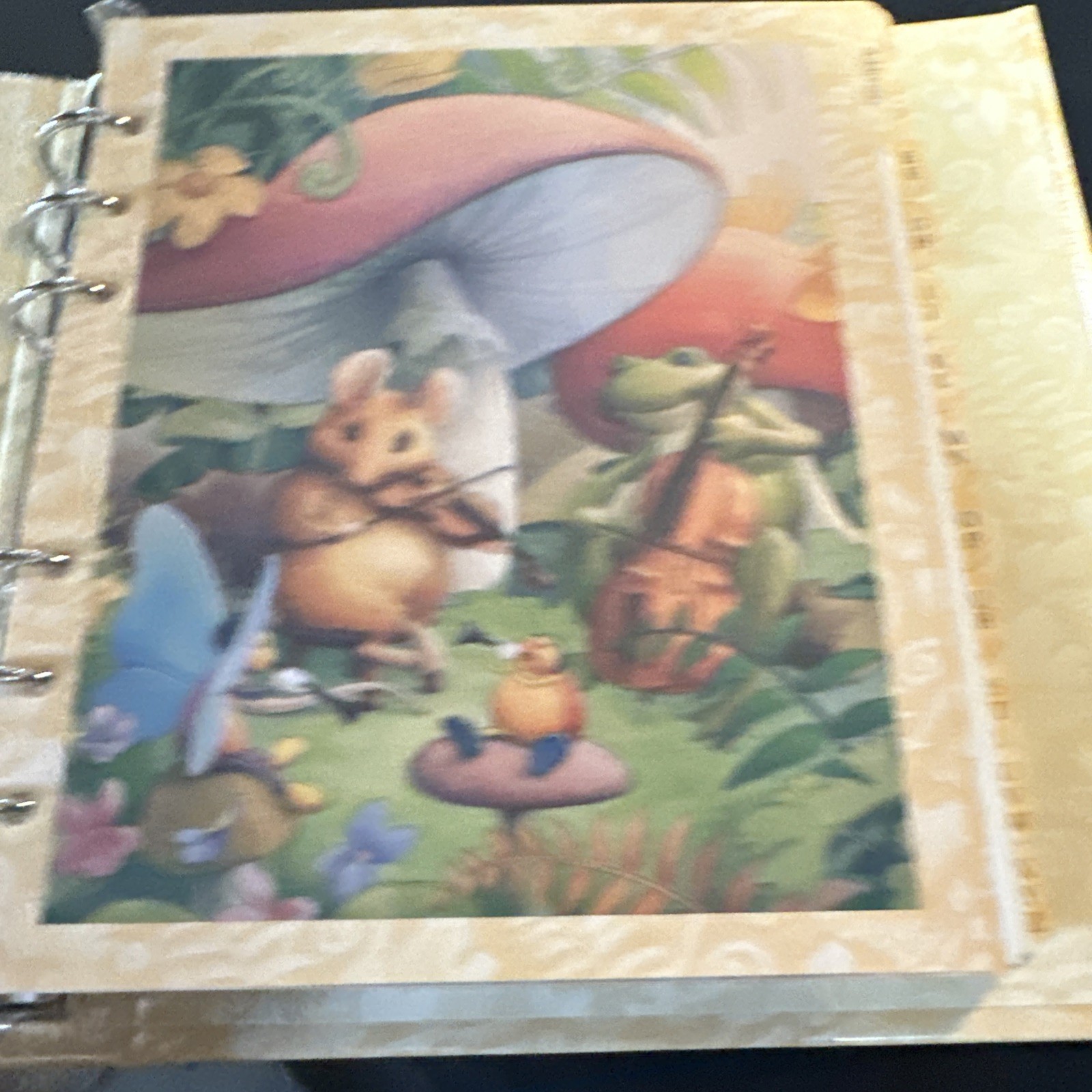 Hallmark Address Book Yellow Mice Tea Party Refillable RA5418 NOS