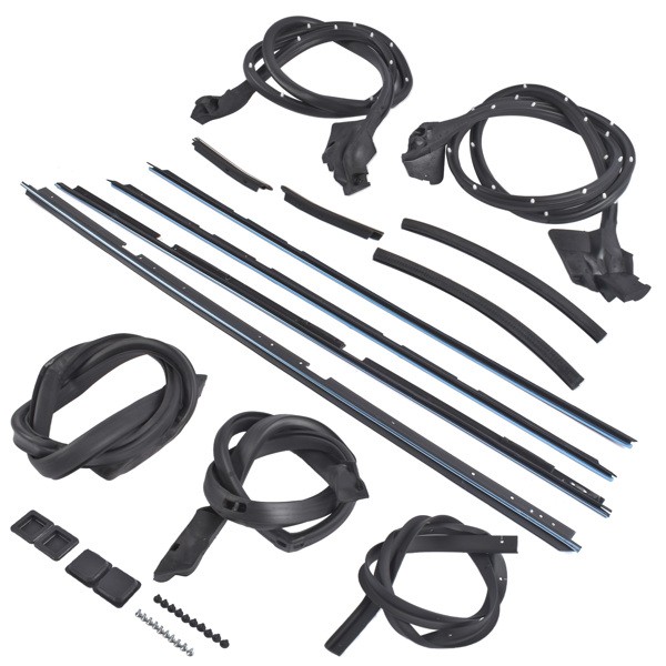 17Pcs Rubber Door Tailgate Weatherstripping Seal Kit for Chevrolet GMC 1978-1987
