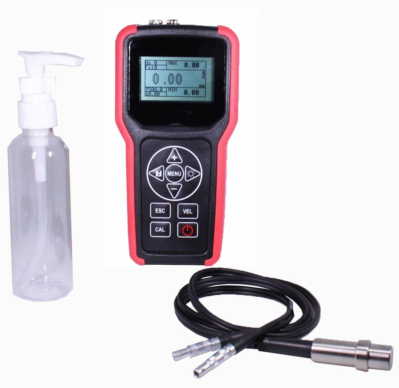 Ultrasonic Thickness Gauge Tester for Metal Plastic Glass 0.03 to 15.74 Inch