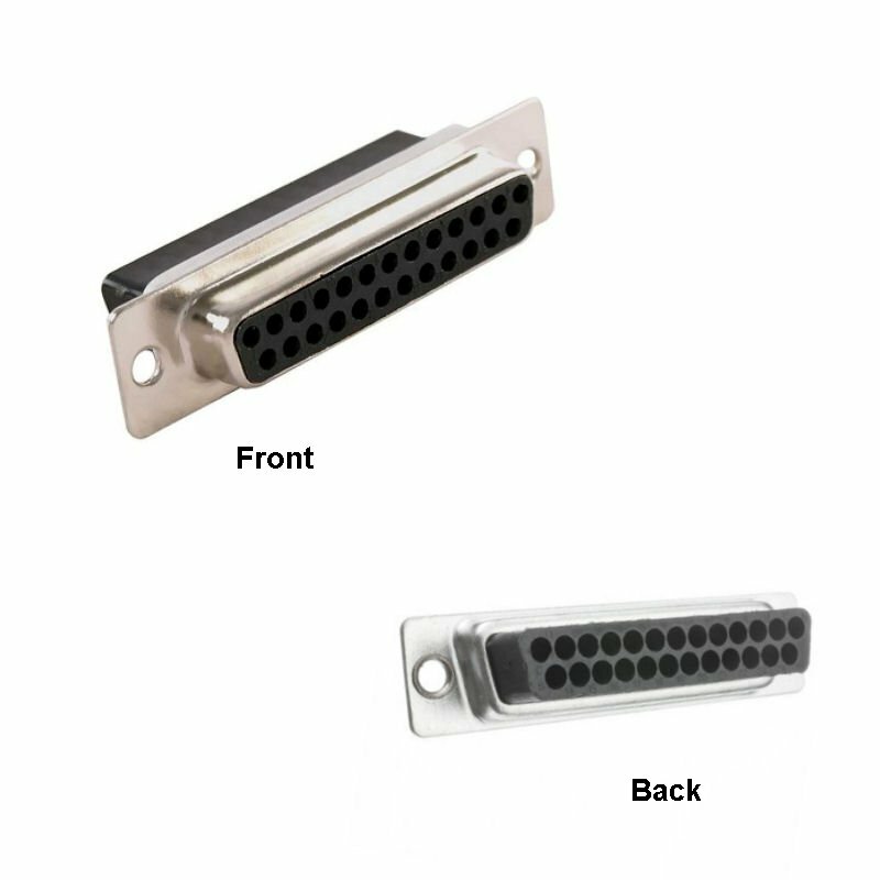 6 Pack DB25 25-Pin Female D-SUB Crimp Pin Connector Adapter Plug Socket Assembly