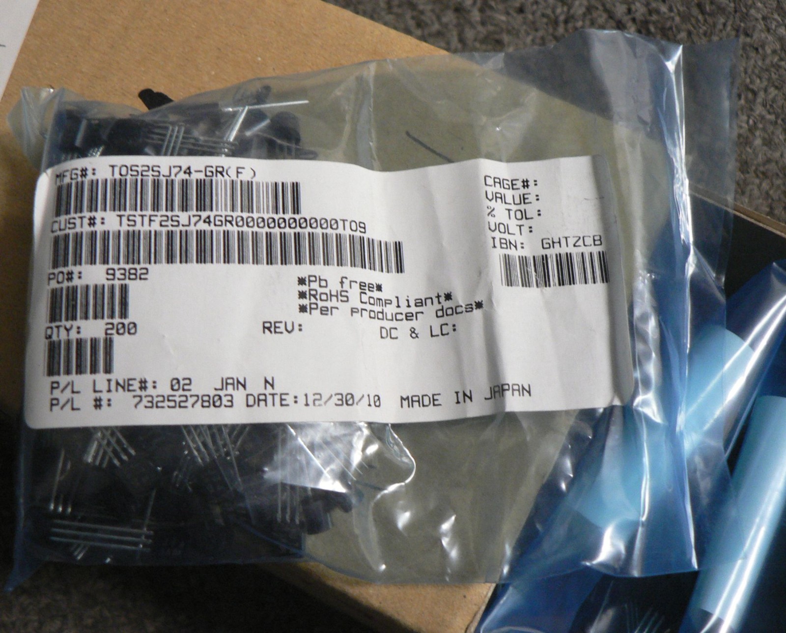 Toshiba 2SJ74 + 2SK170 LAB MATCH OCTET to 0.03mA / 4mV (9.6-11.0mA range «BL»)