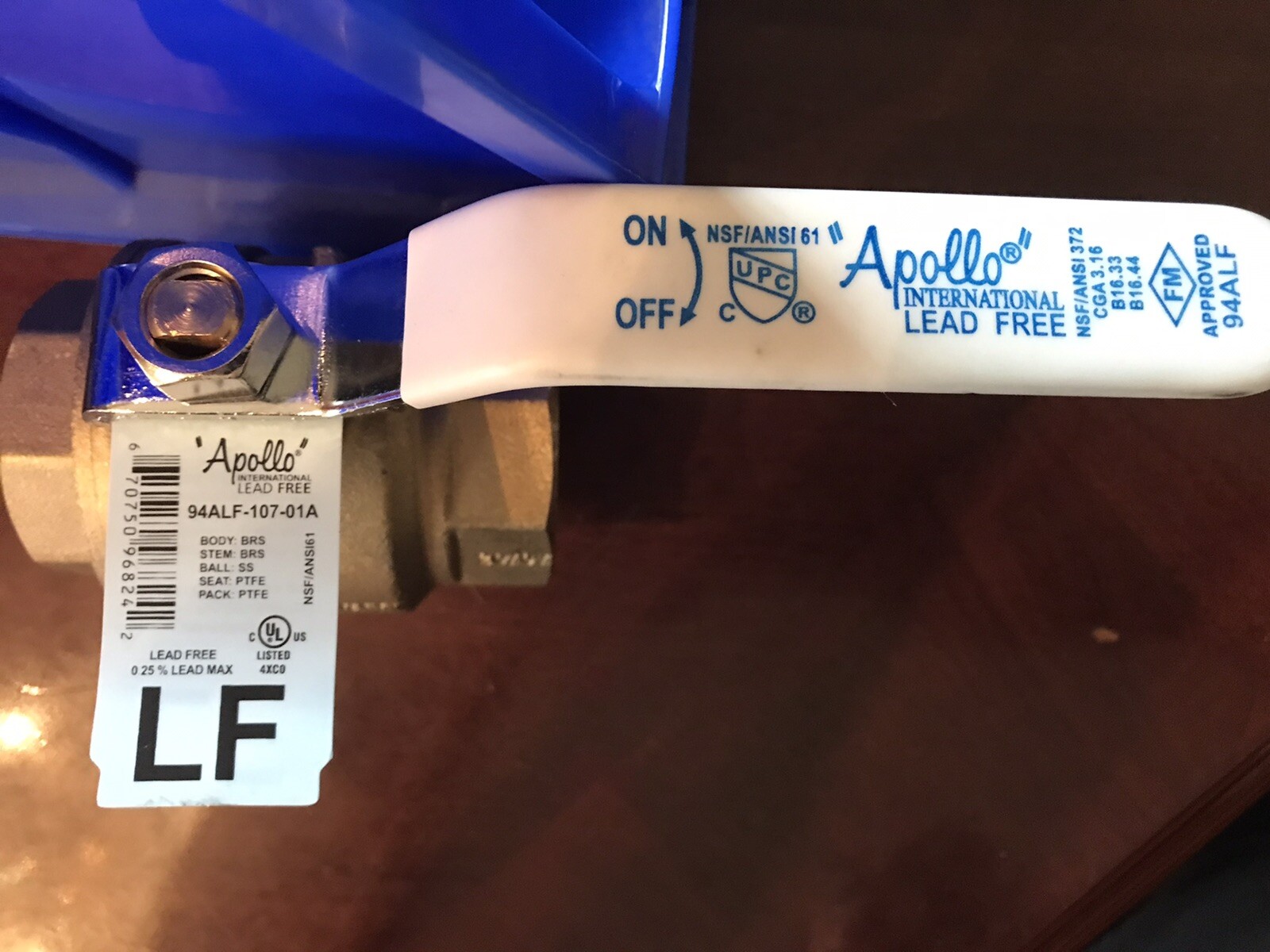 1-1/2″ NPT Brass Ball Valve Inline APOLLO 94ALF-107-01A