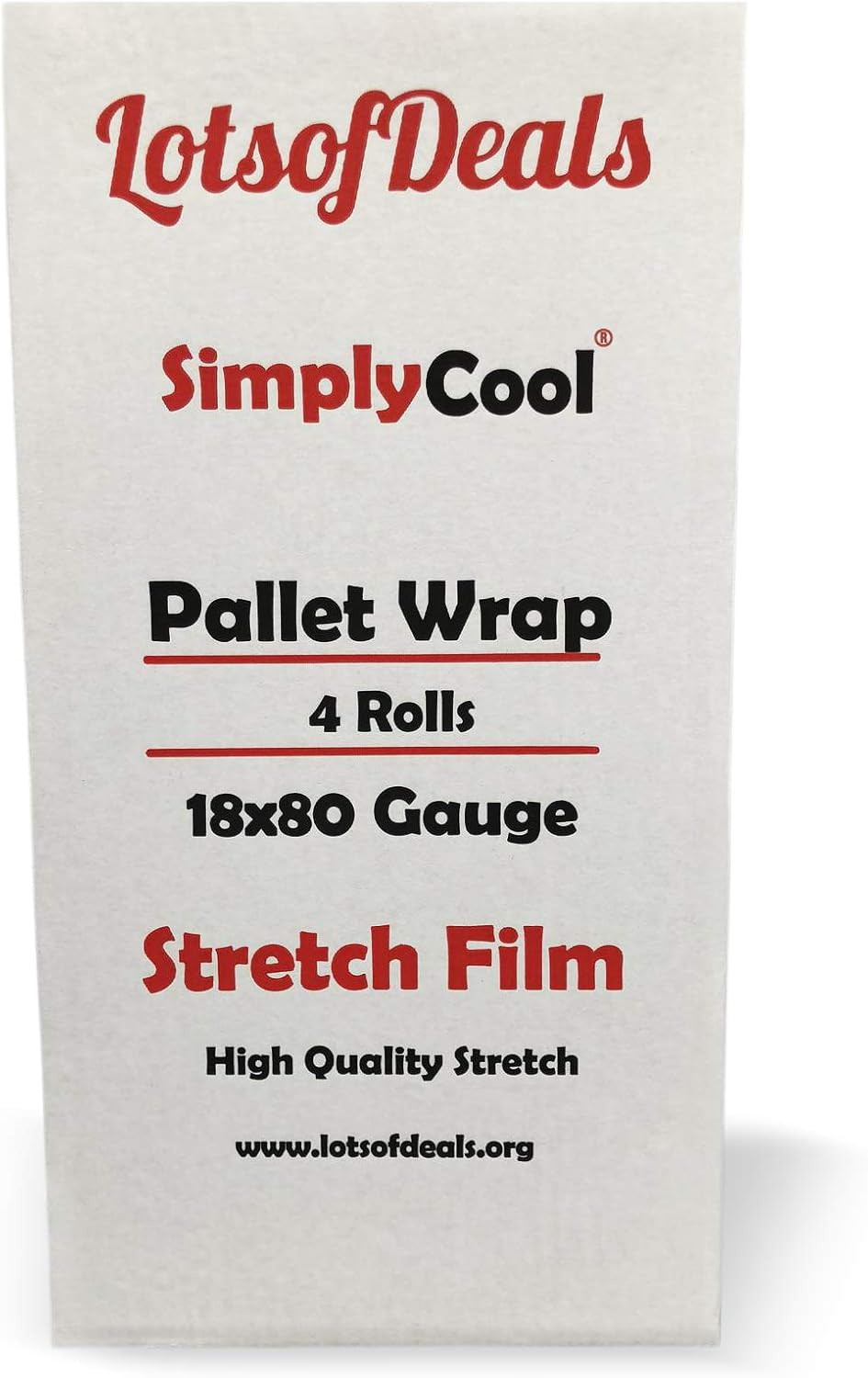 Industrial Strength Stretch Wrap 4 Pack, 18″ 1100 Sqft, 80 Gauge