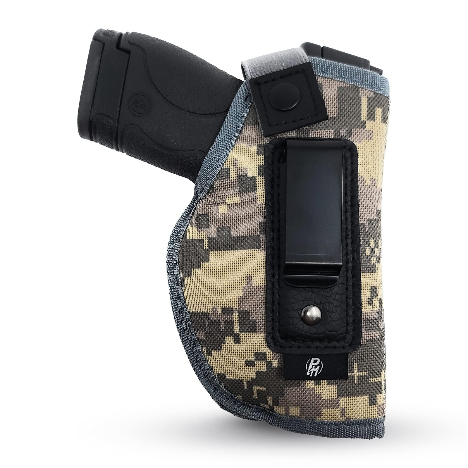 PH Tactical IWB Gun Holster Concealed Carry Camo Nylon Compact 9mm 380 Clip