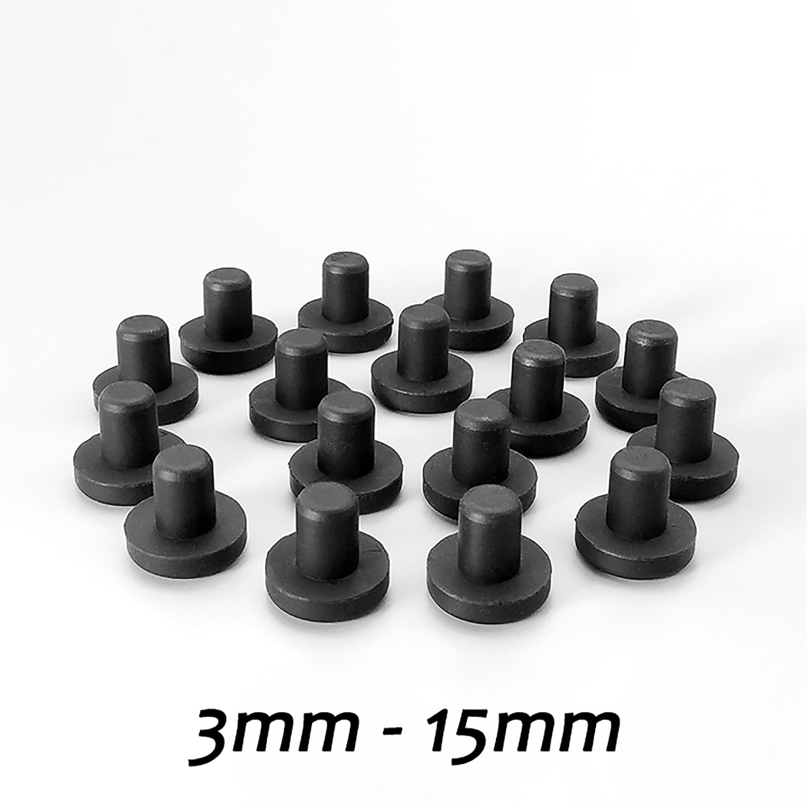 3mm-15mm Round Solid Silicone Rubber Seal Hole Plugs Blanking End Caps Seal Bung