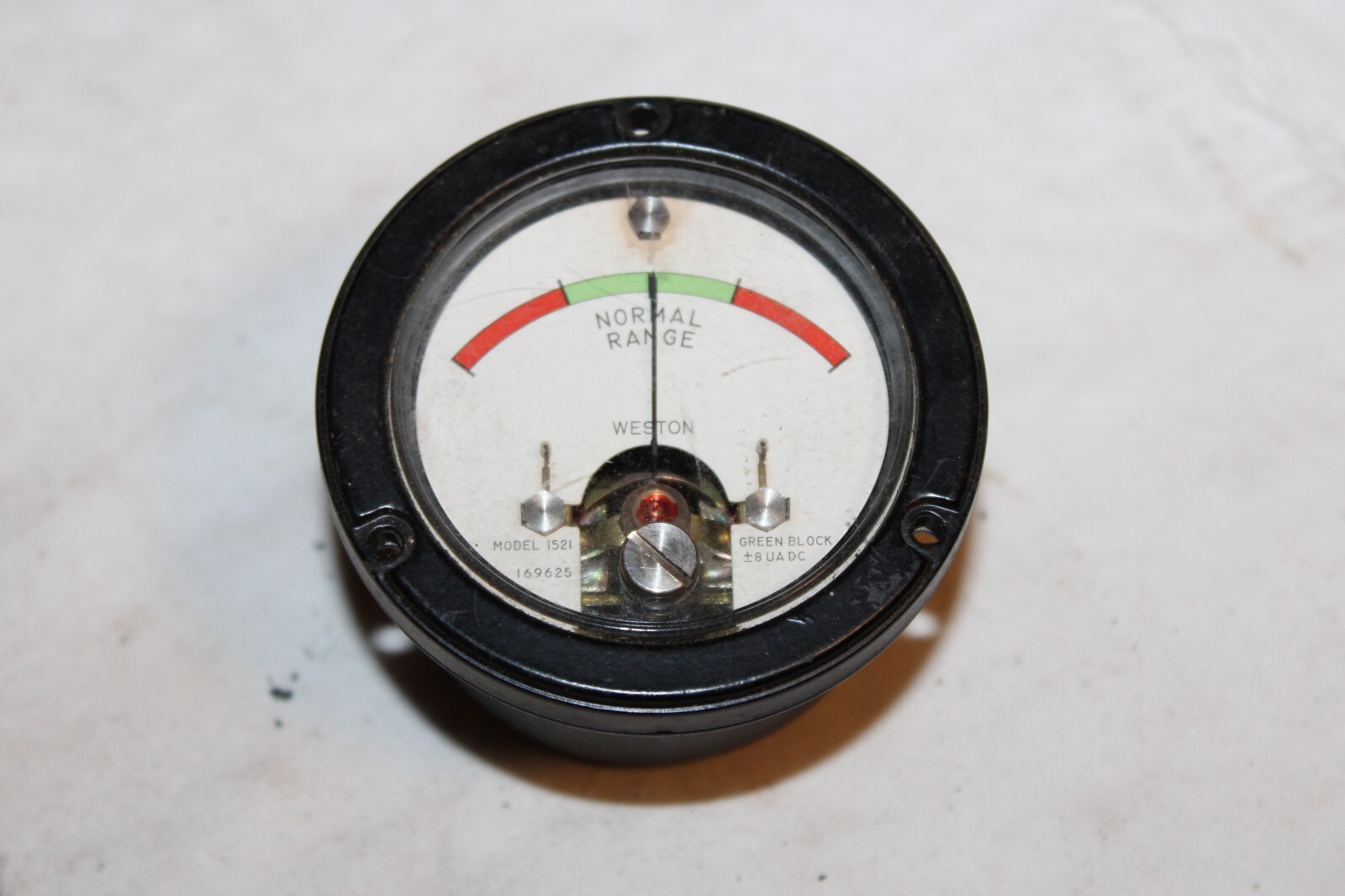 Vintage Weston DC Microamp Null Panel Meter Model No. 1521
