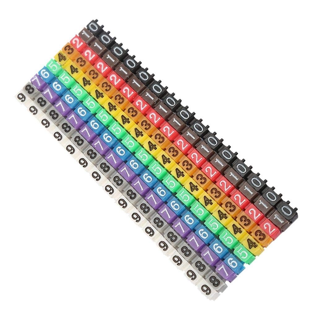 Clip On Wire Markers Wire Number Labels Colorful Cable Numbering Marker Tube For