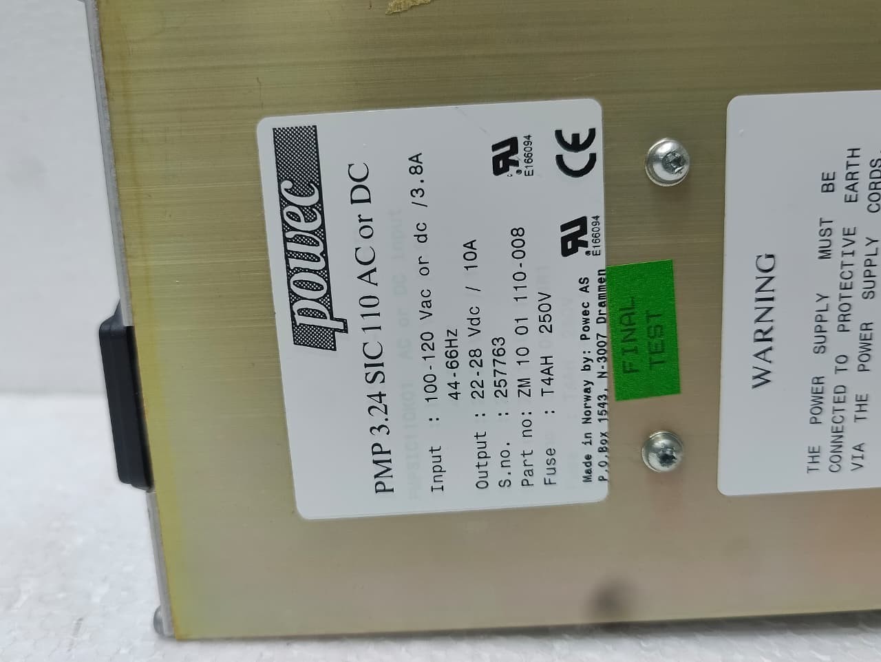 Powec PMP 3.24 SIC – 110 AC or DC 100-120V AC or DC – ZM10 01 110-008