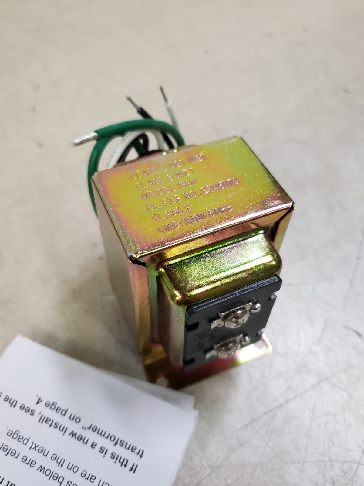 Newhouse 16V-30VA Door Bell Transformer Model 30TR