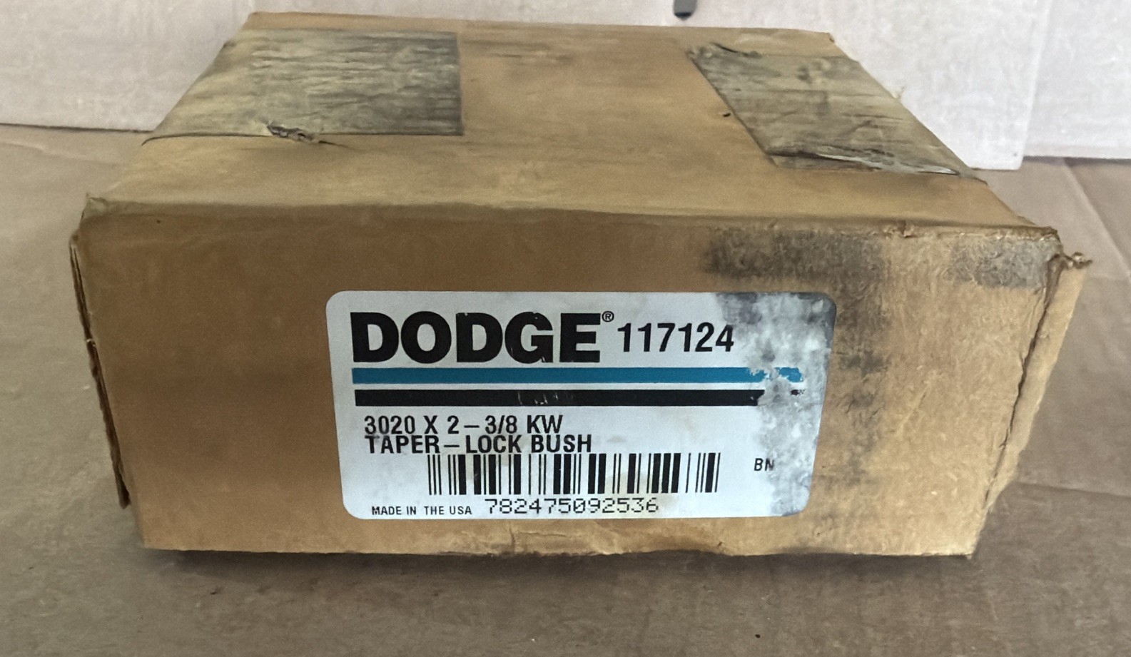 Dodge Baldor 117124 Taper Lock Bushing 3020 X 2-3/8 KW 2-3/8 Inches #108F50FML