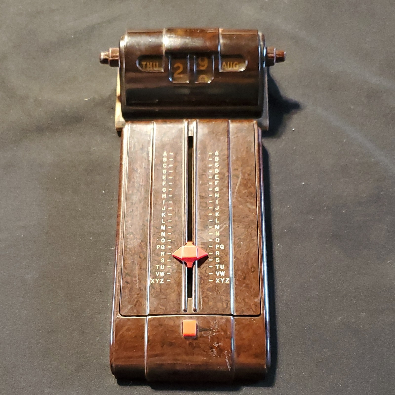 Bakelite Zephyr Autodex Rotary Rotating Address Book Index File