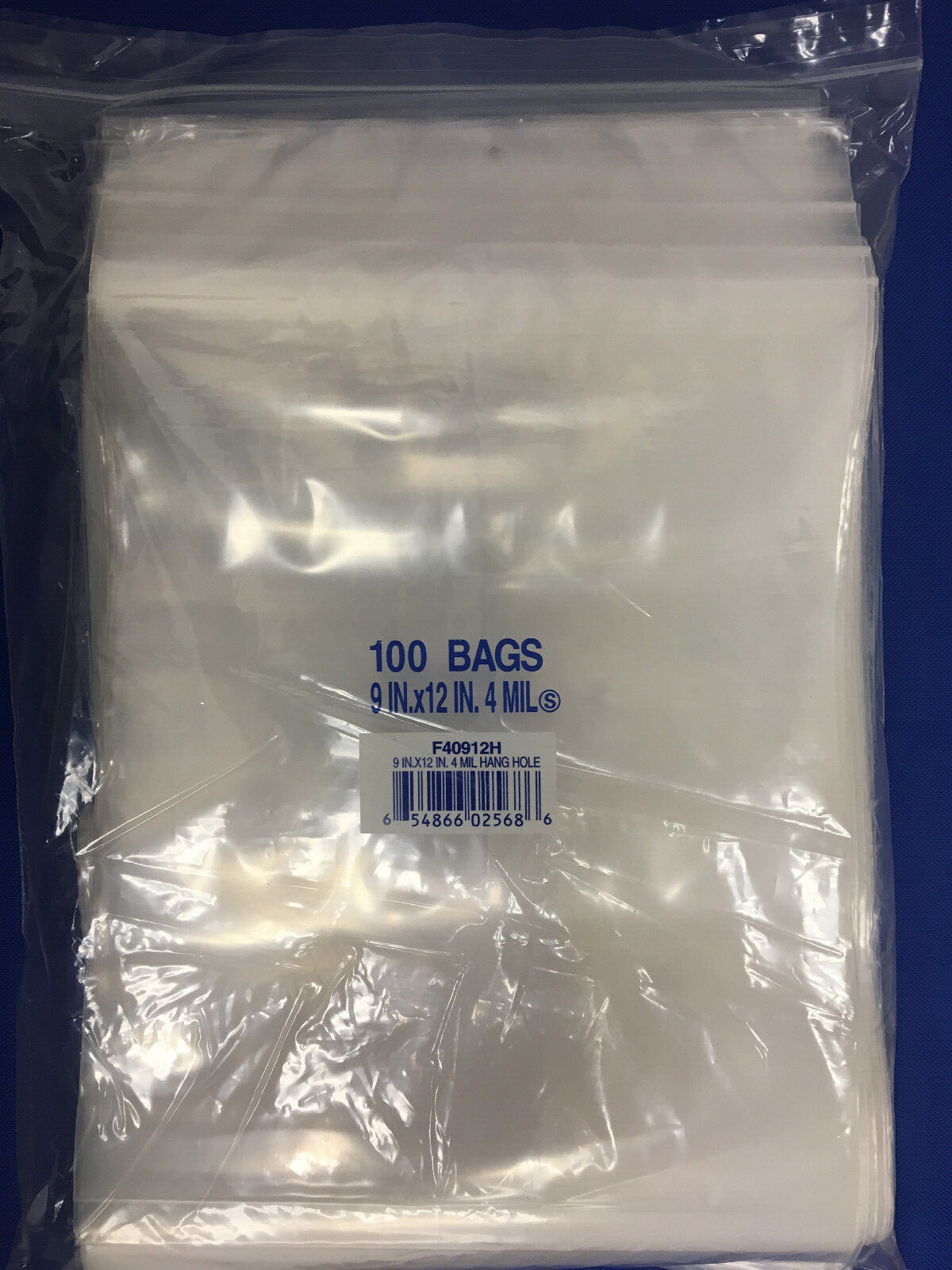 Clear LK Zip-Lock Seal Top Re-closable Zipper Hang Hole Plastic Poly Bags 4 Mil