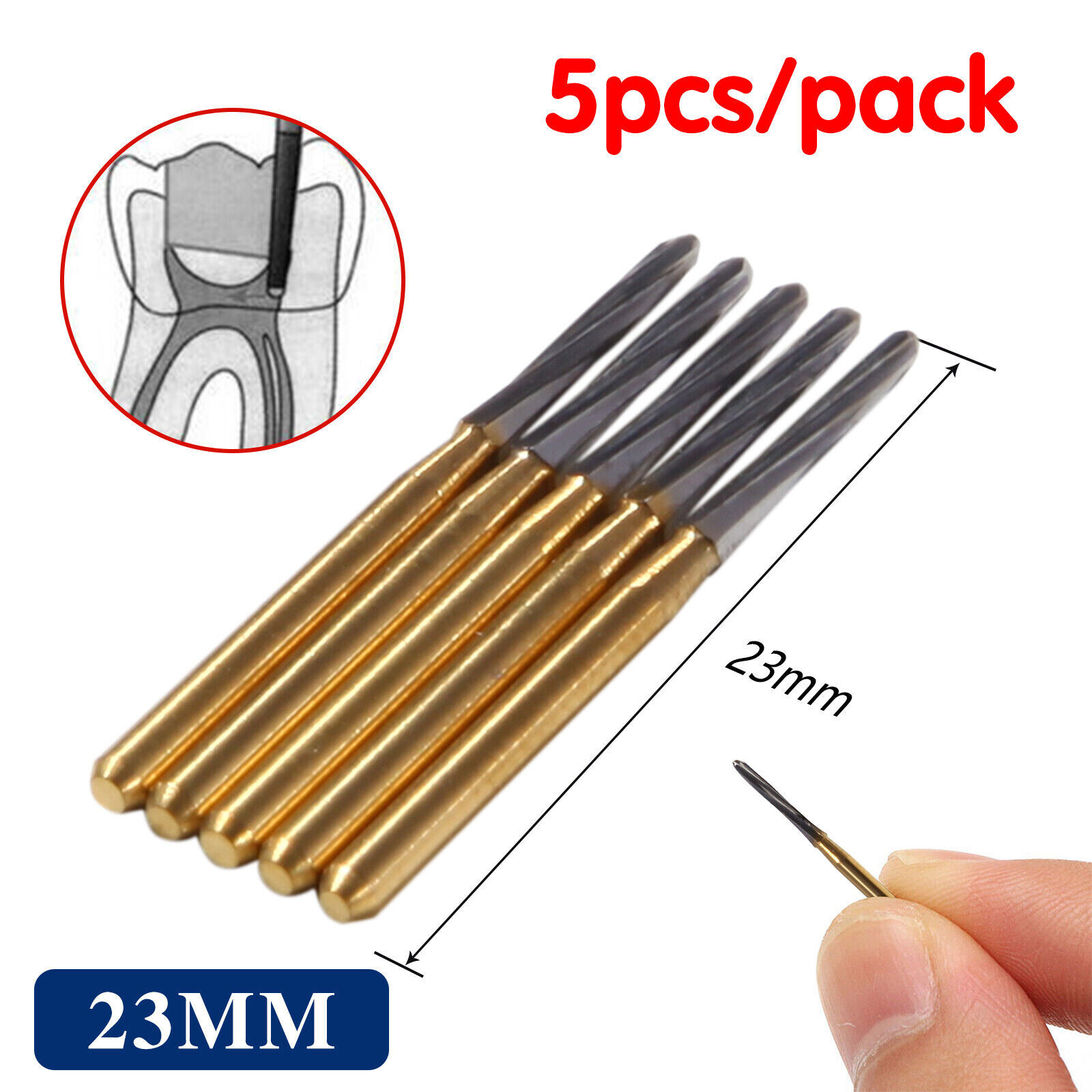 1 box Dental Surgical Endo-Z Bur Carbide Tungsten Finishing cutter FG 23mm USA